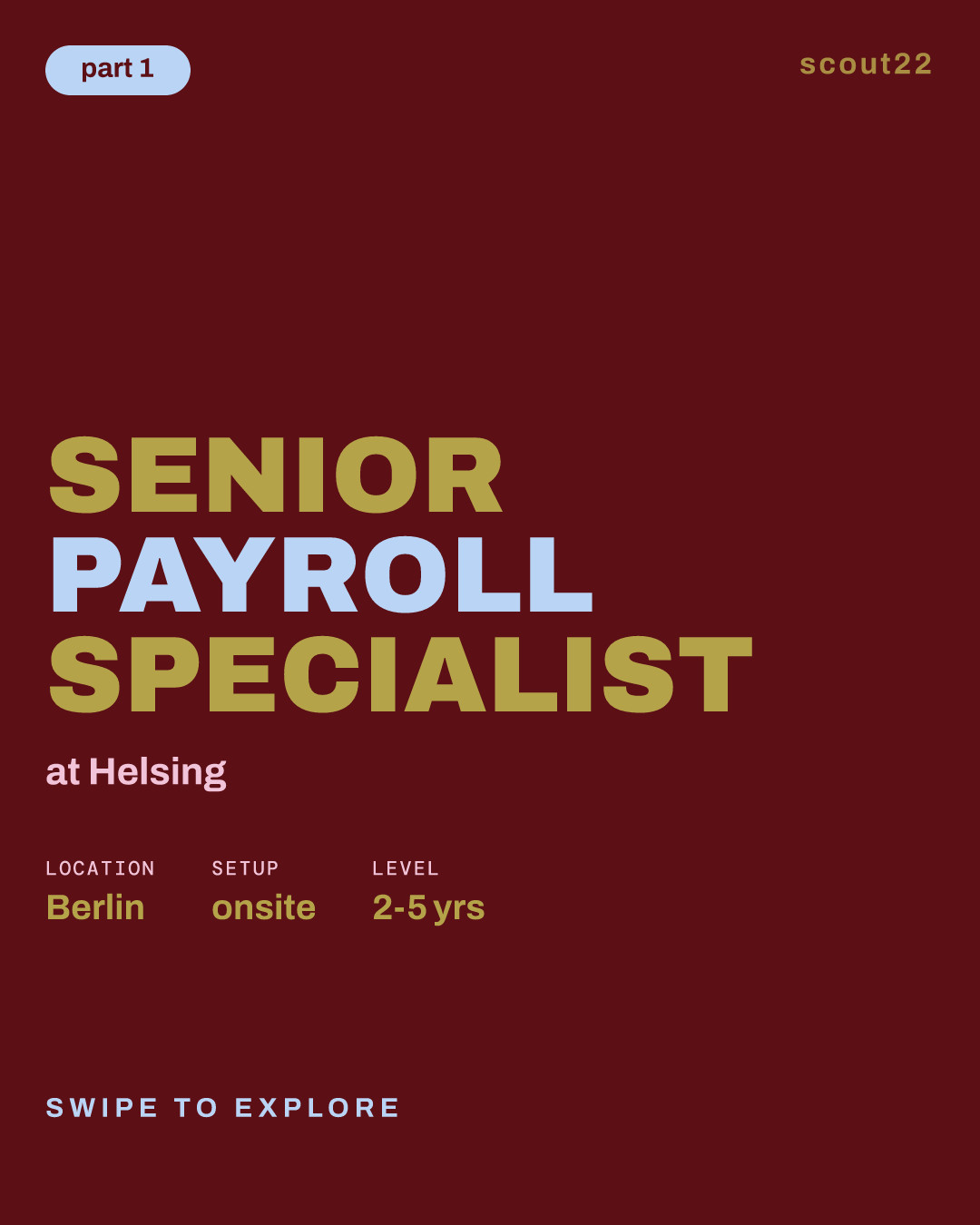 Senior Payroll Specialist at Helsing