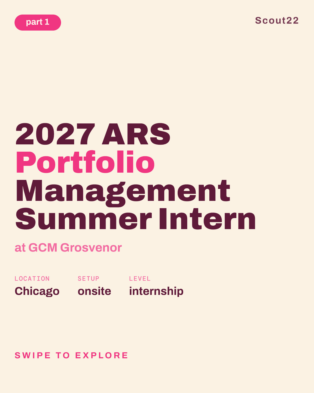 2027 ARS Portfolio Management Summer Intern at GCM Grosvenor