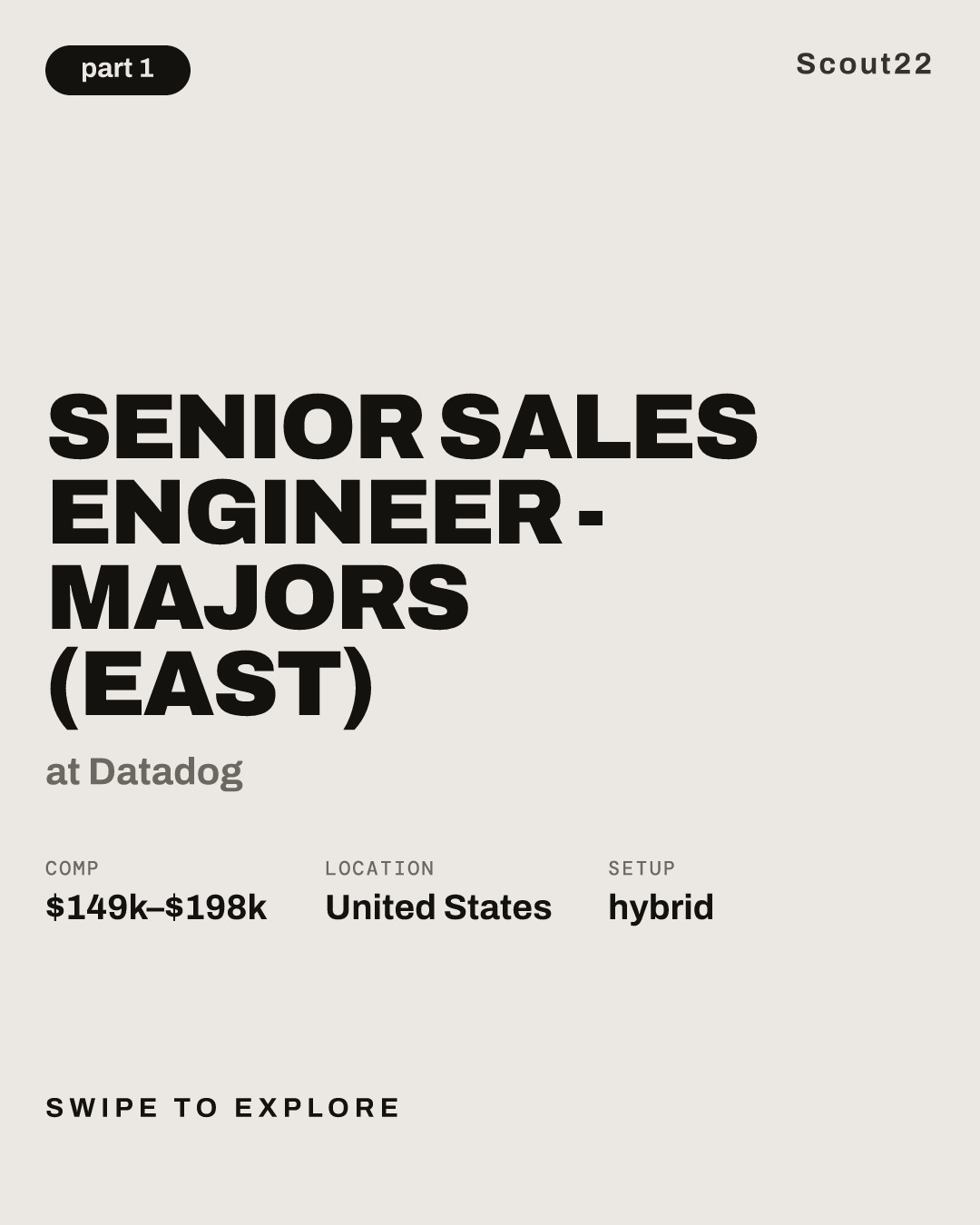 Senior Sales Engineer - Majors (East) at Datadog
