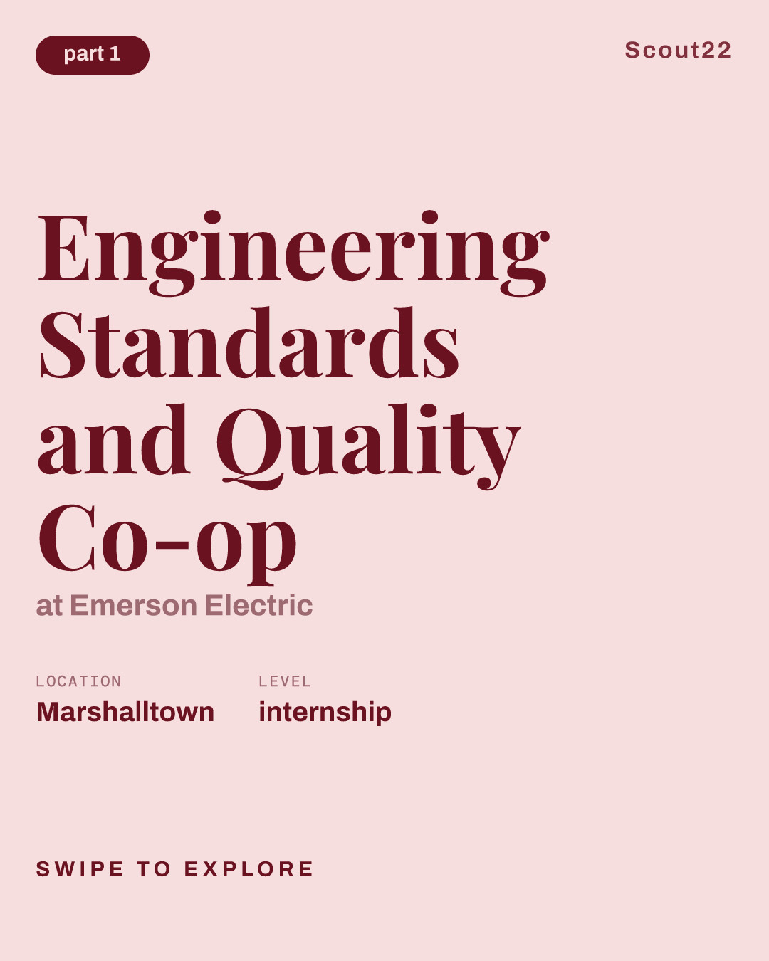 Engineering Standards and Quality Co-op at Emerson Electric