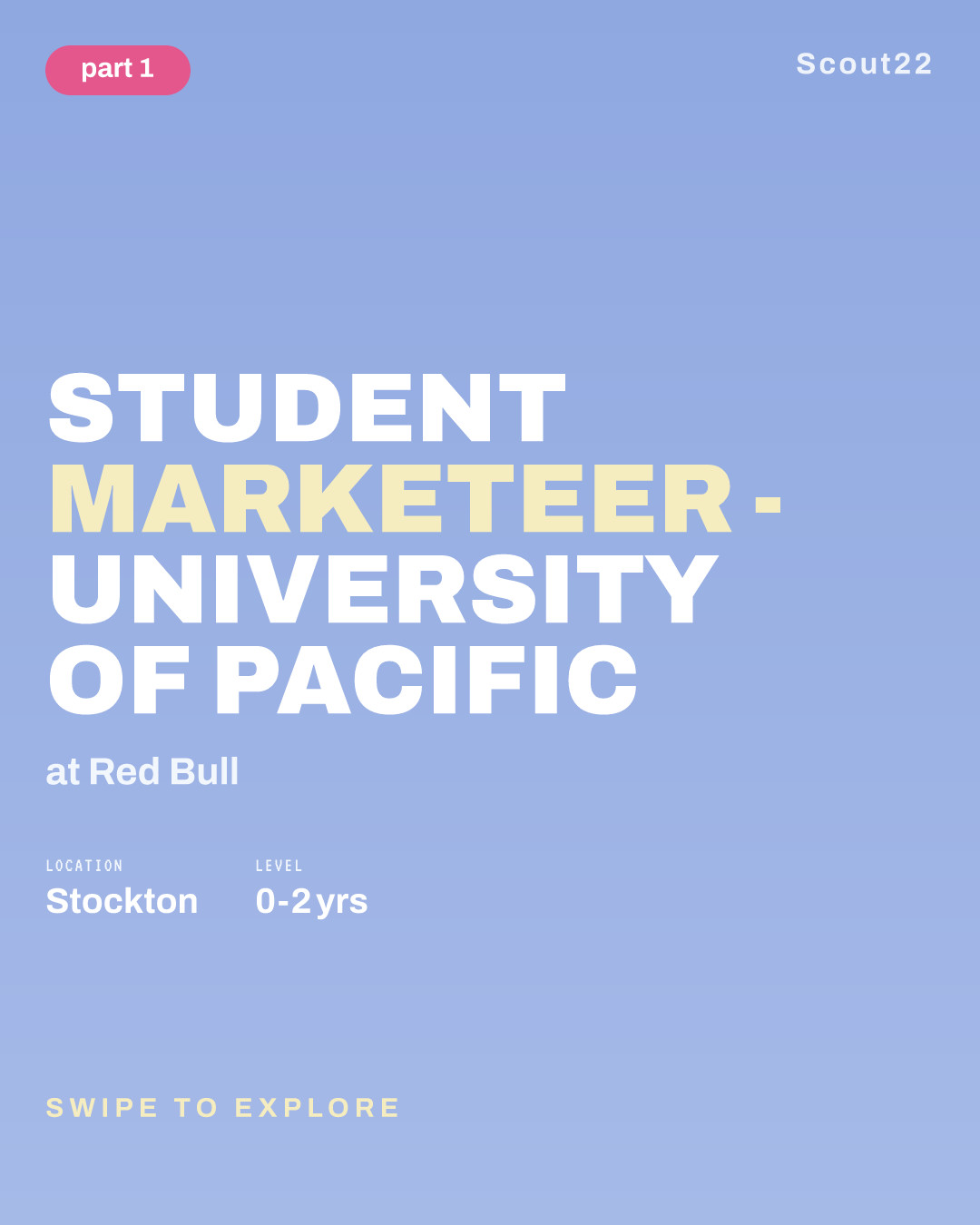 Student Marketeer - University of Pacific at Red Bull