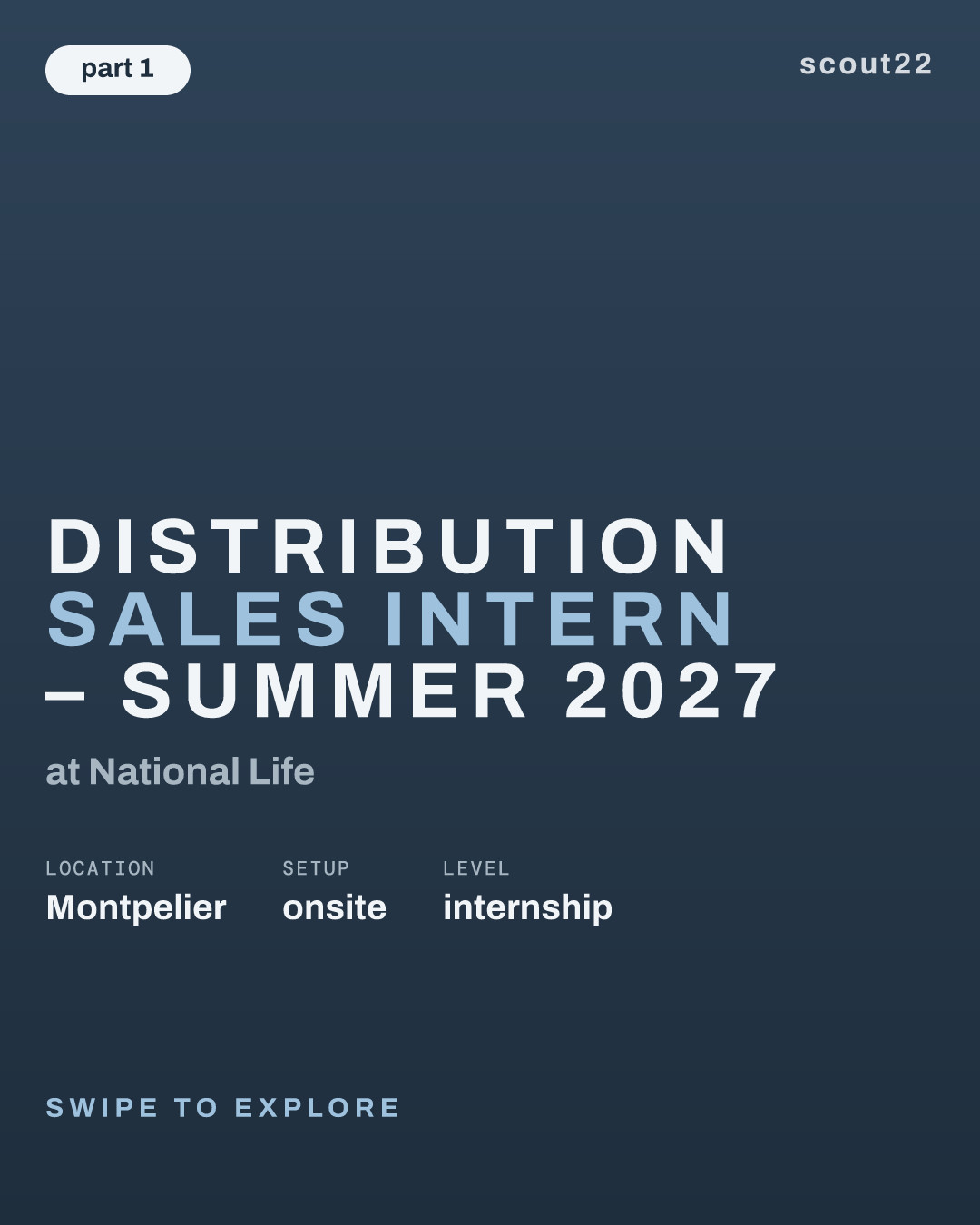 Distribution Sales Intern – Summer 2027 at National Life
