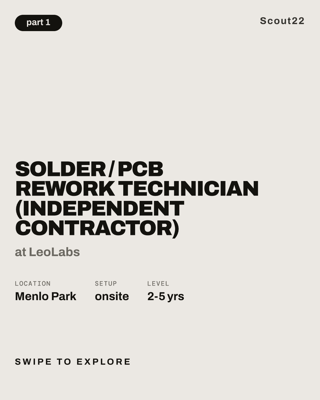 Solder / PCB Rework Technician (Independent Contractor) at LeoLabs