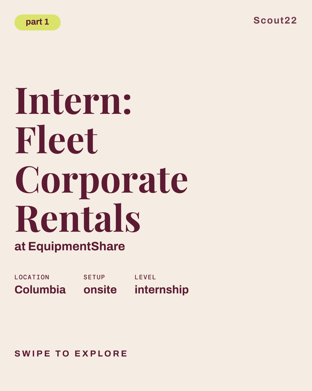 Intern: Fleet Corporate Rentals at EquipmentShare