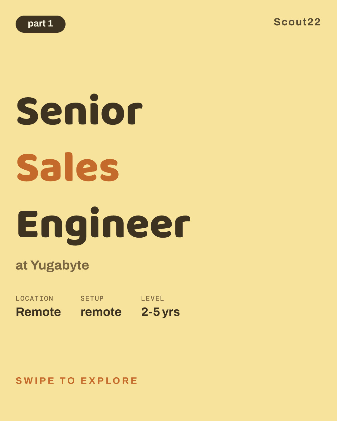 Senior Sales Engineer at Yugabyte