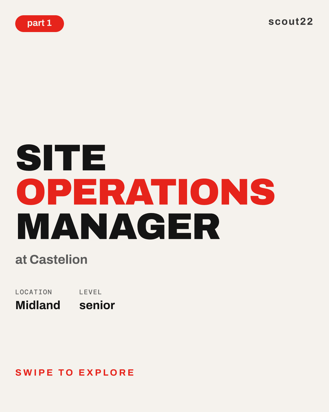 Site Operations Manager at Castelion