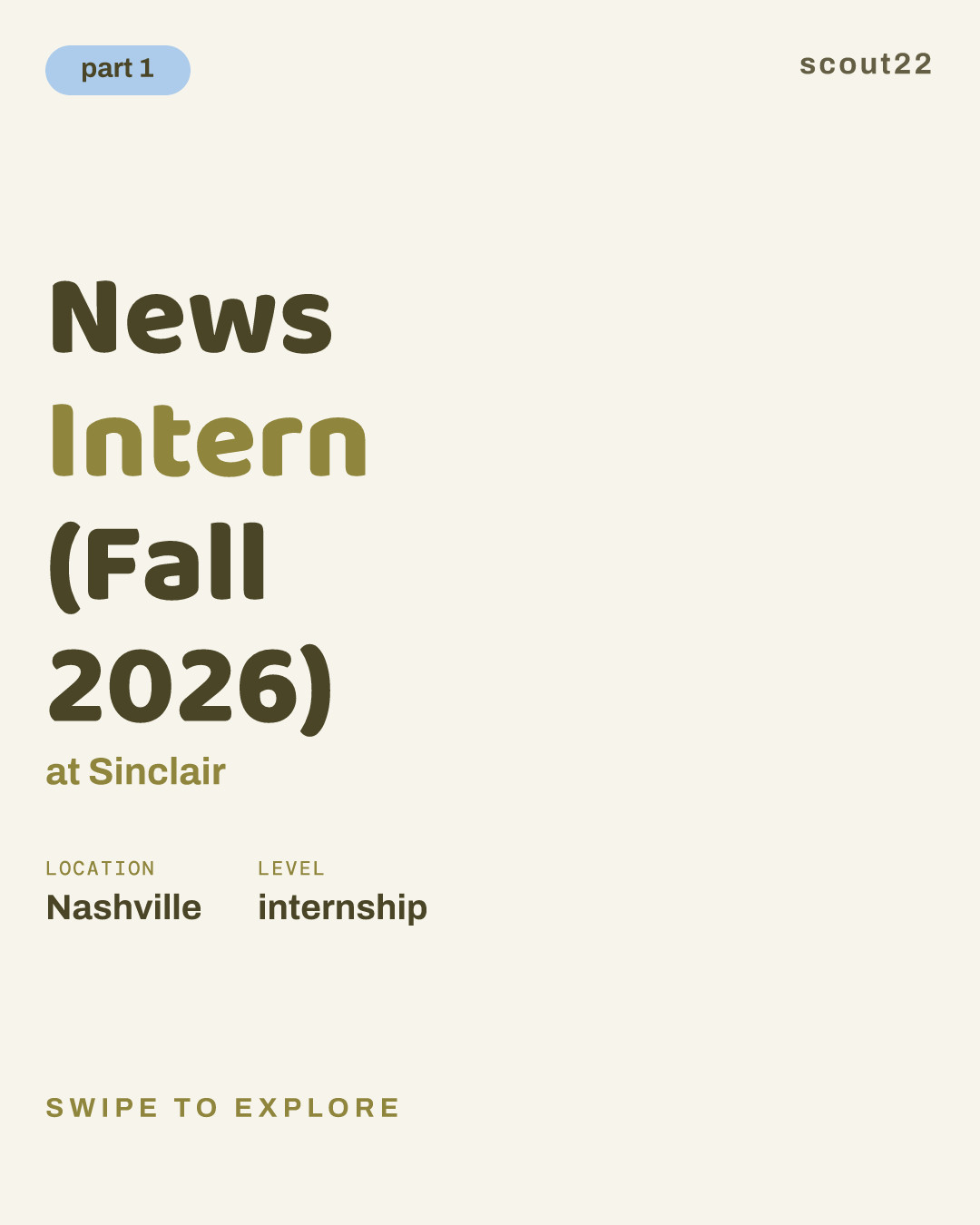 News Intern (Fall 2026) at Sinclair