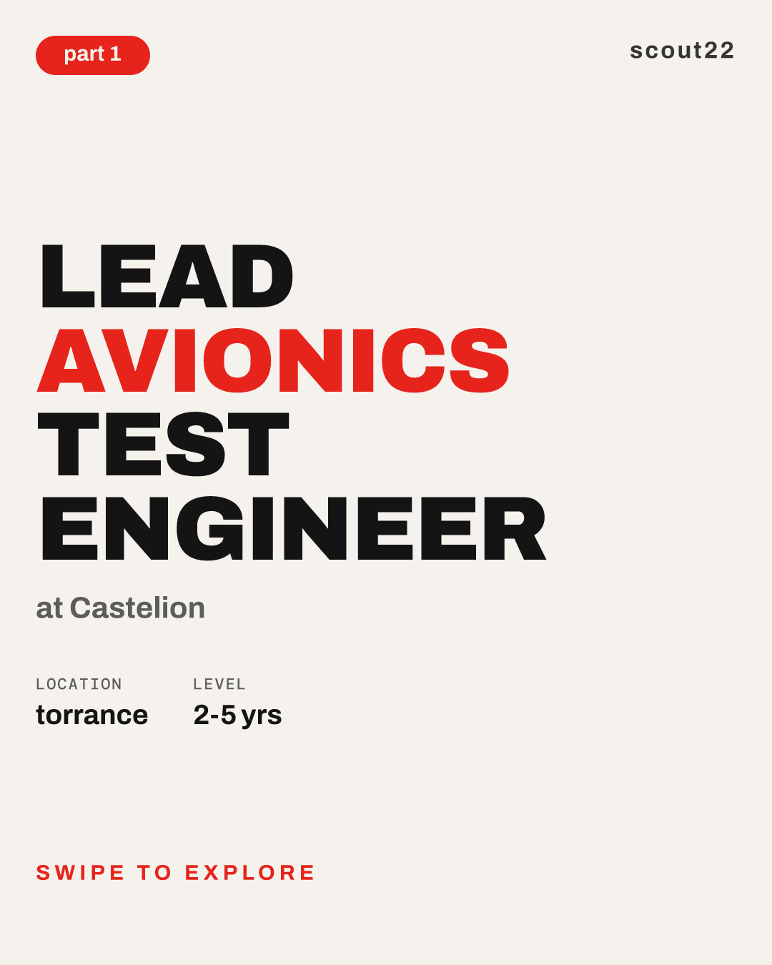 Lead Avionics Test Engineer at Castelion