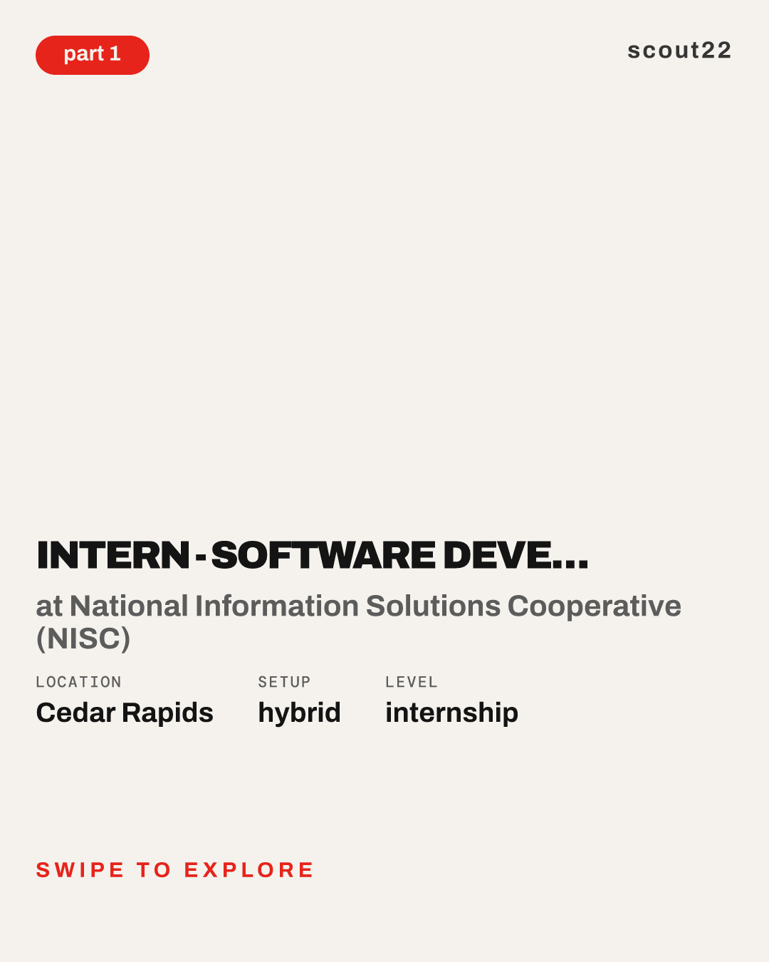 Intern - Software Development (AI Development) at National Information Solutions Cooperative (NISC)