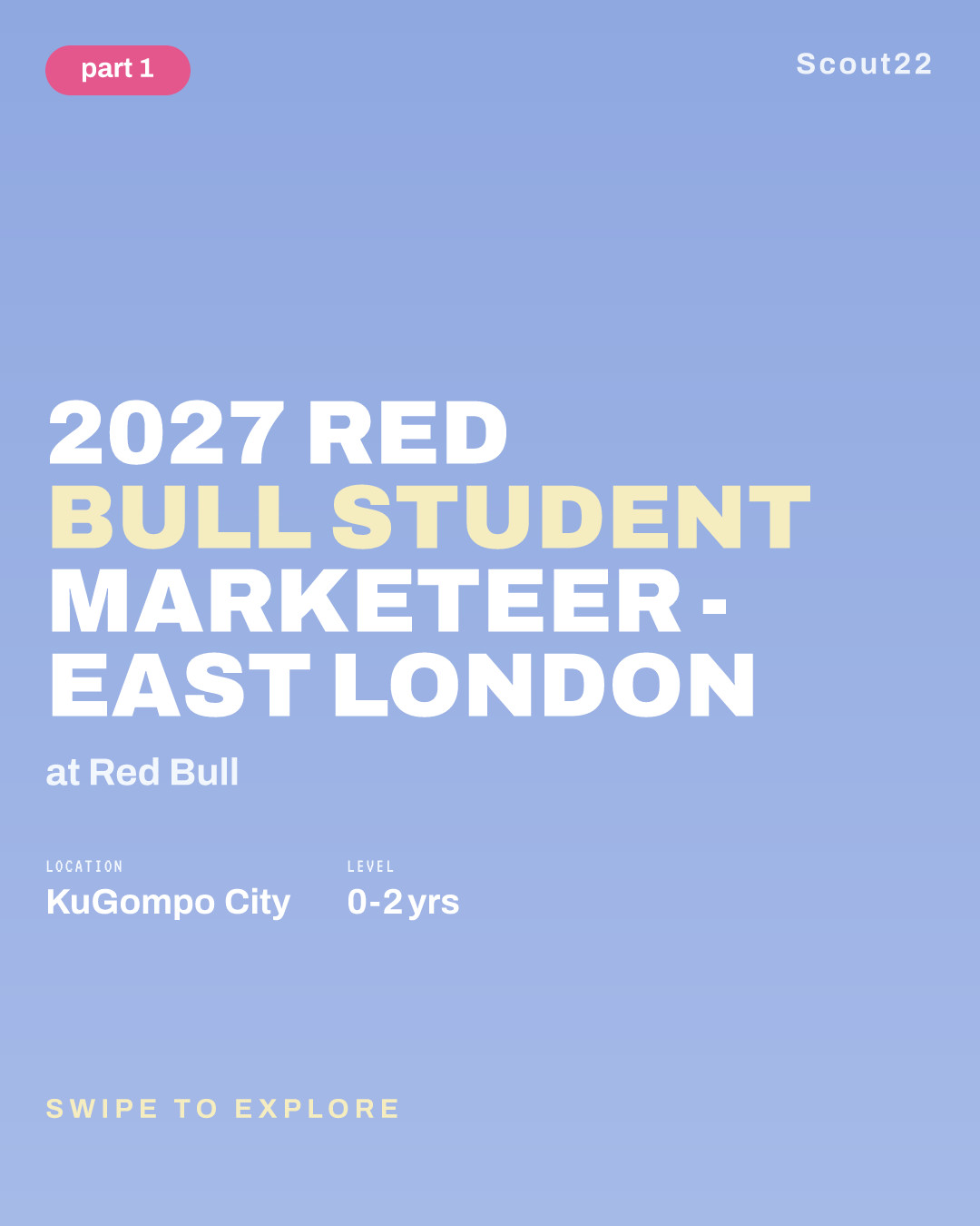 2027 Red Bull Student Marketeer - East London at Red Bull