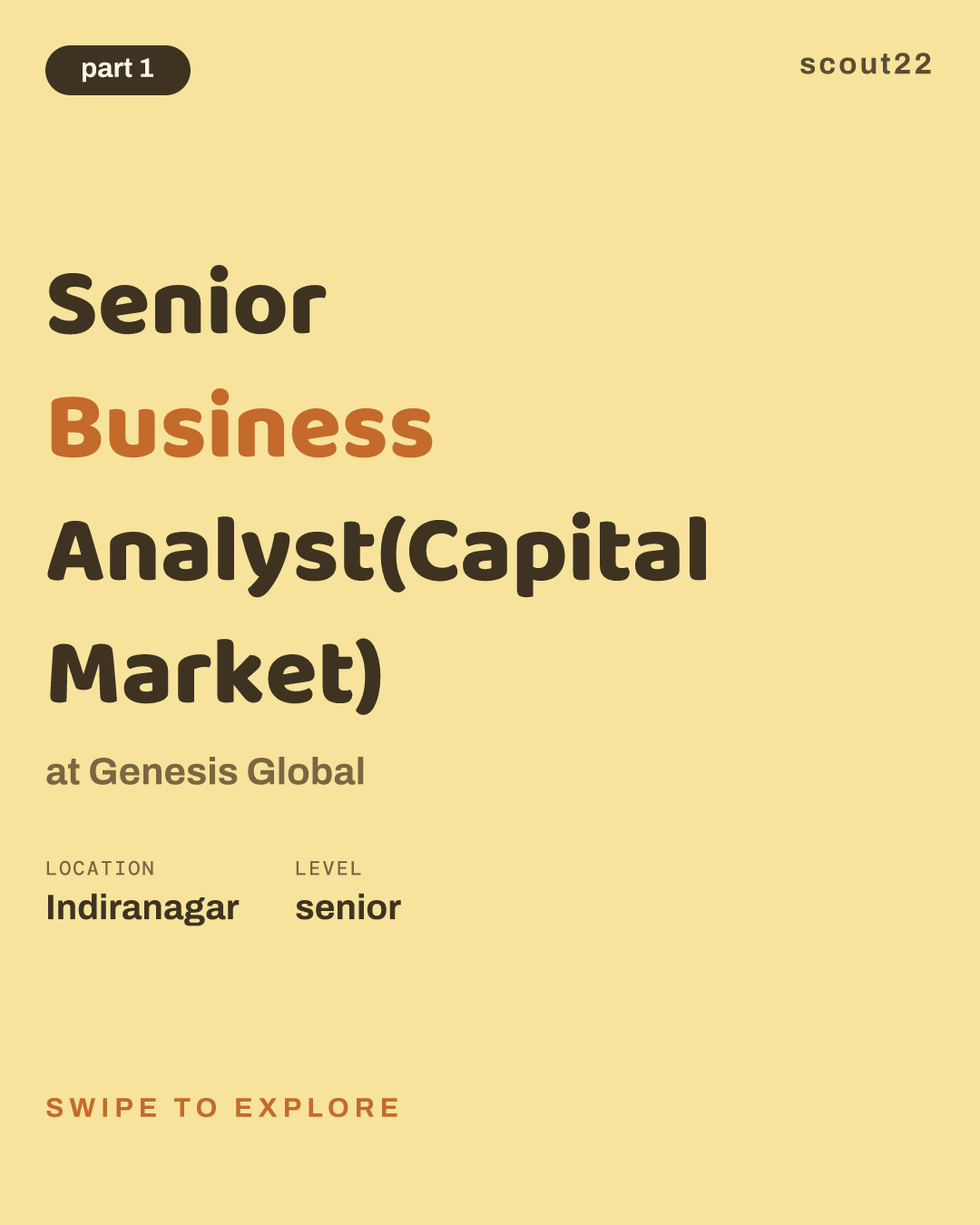 Senior Business Analyst(Capital Market) at Genesis Global