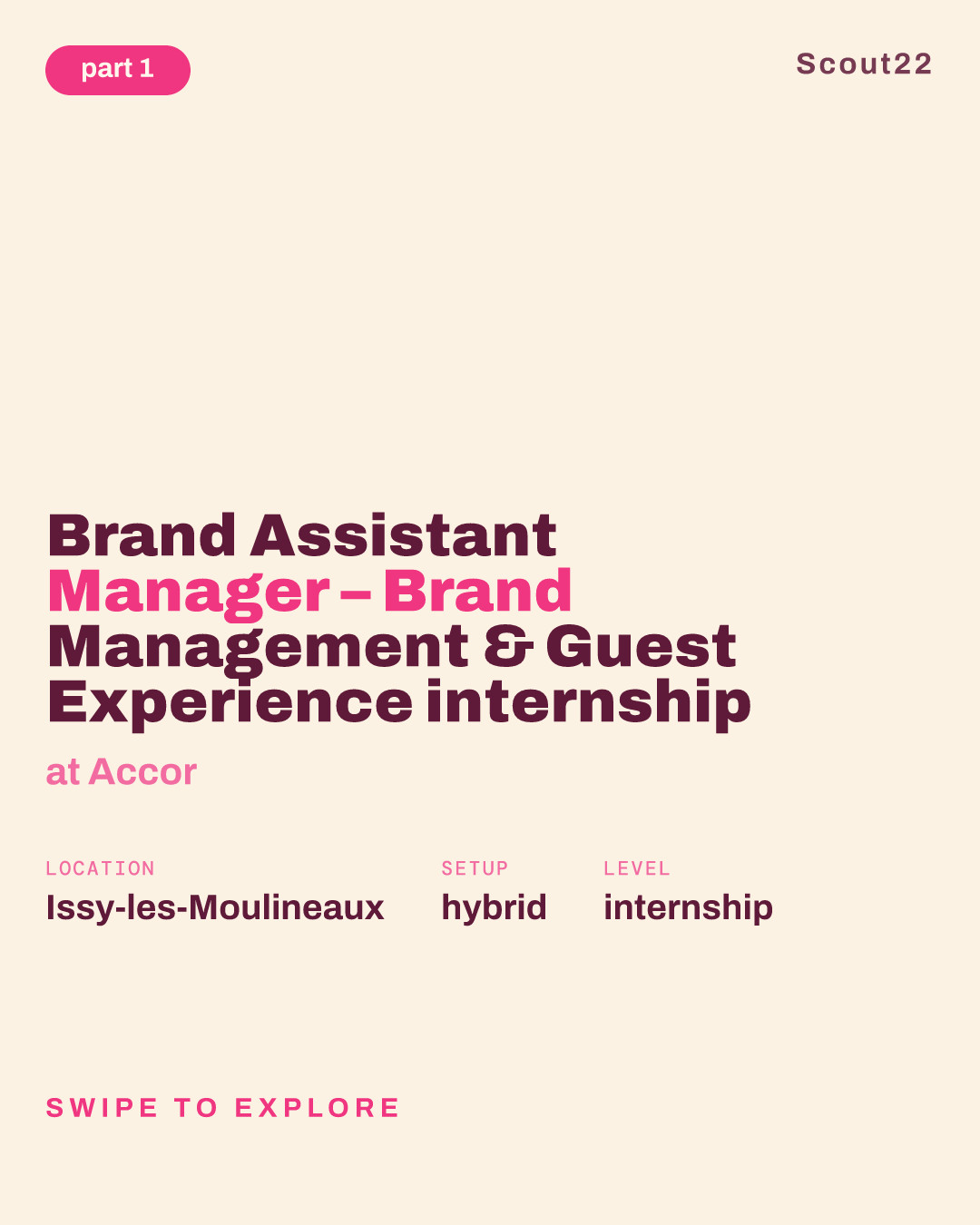 Brand Assistant Manager – Brand Management & Guest Experience internship at Accor