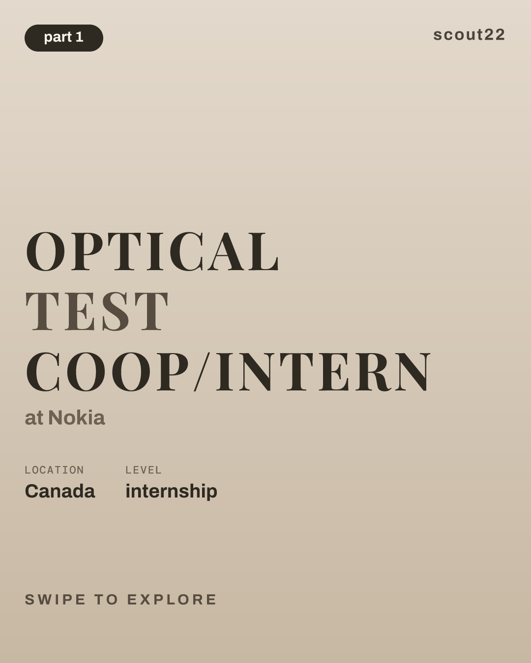 Optical Test Coop/Intern at Nokia