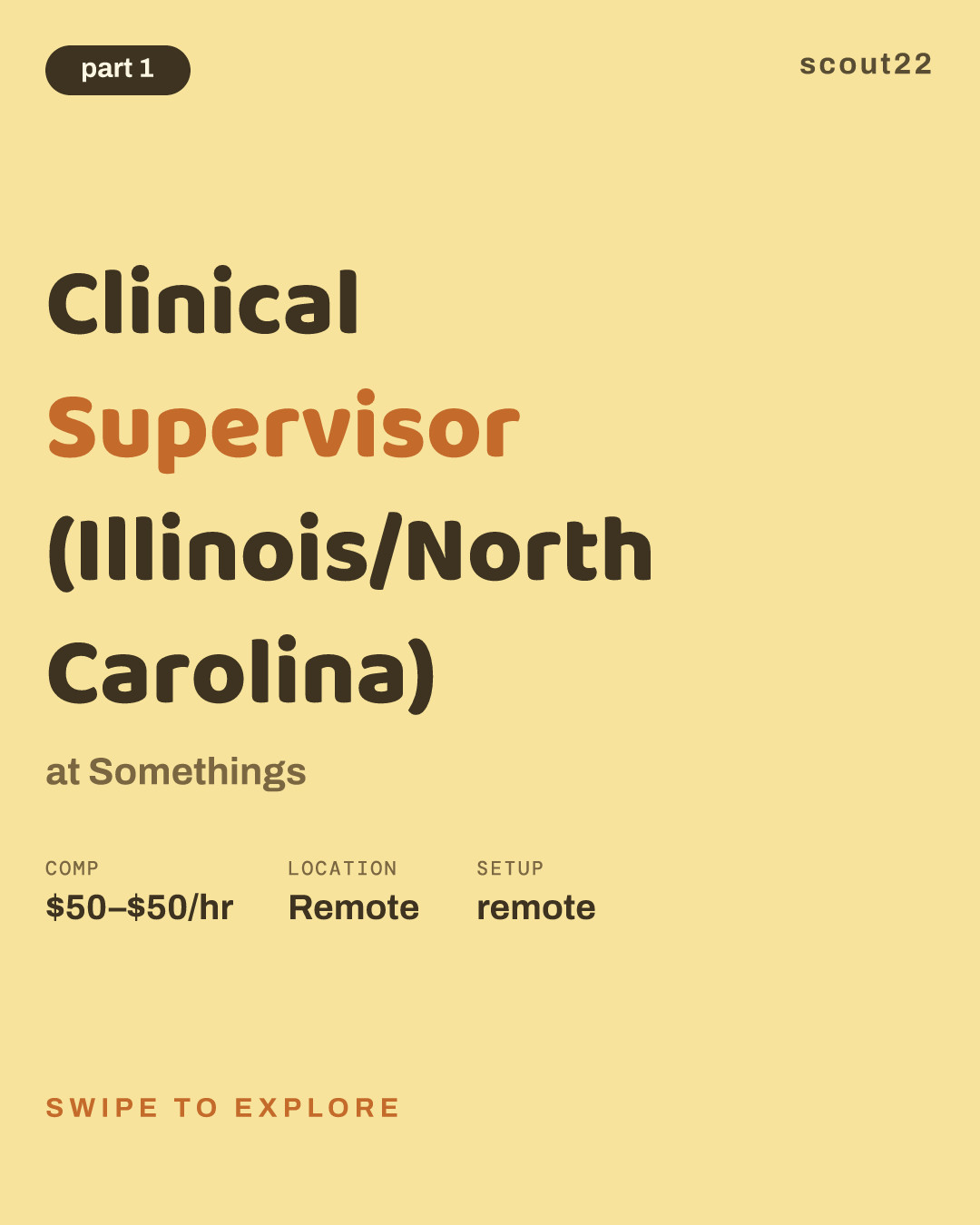 Clinical Supervisor (Illinois/North Carolina) at Somethings