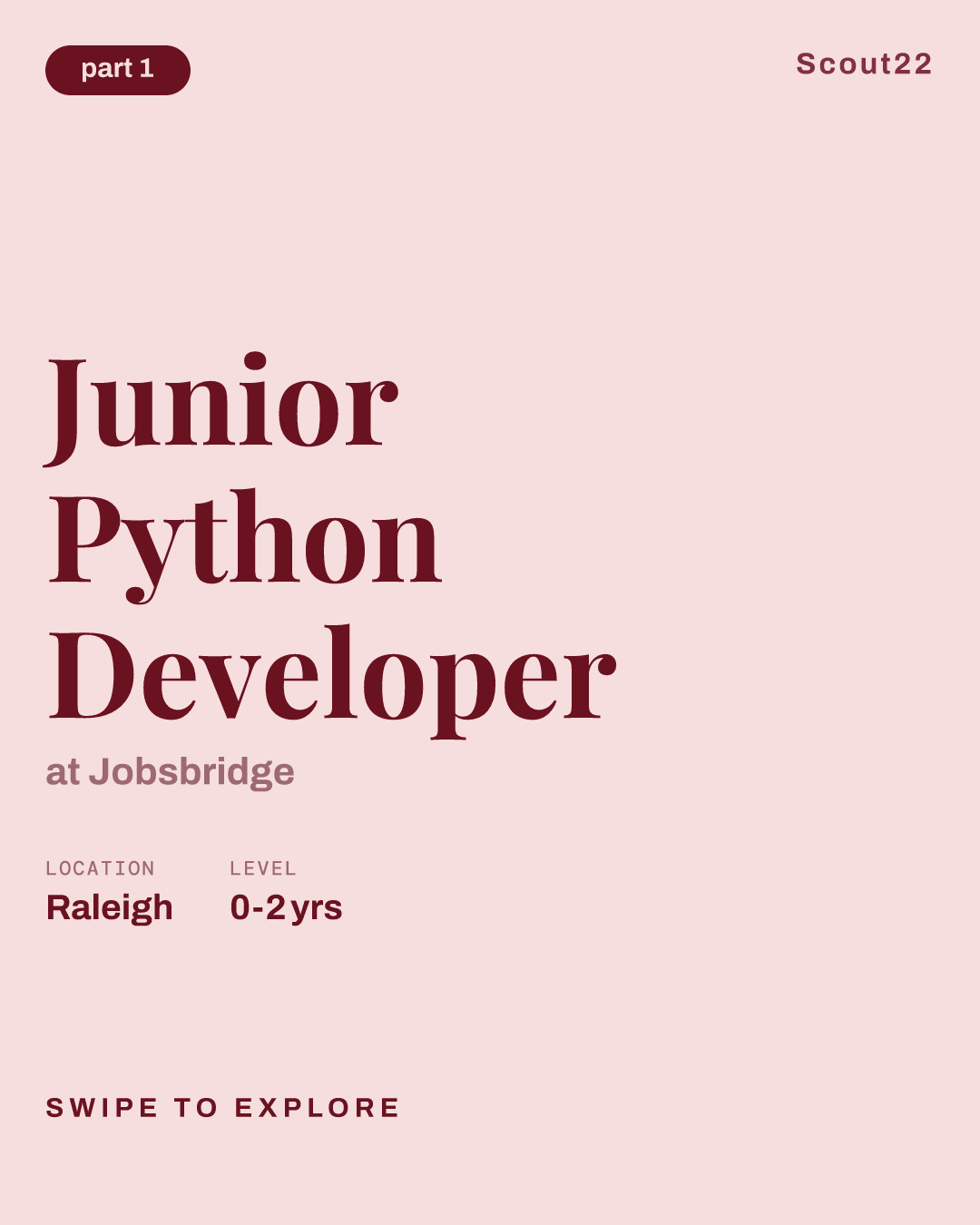 Junior Python Developer at Jobsbridge