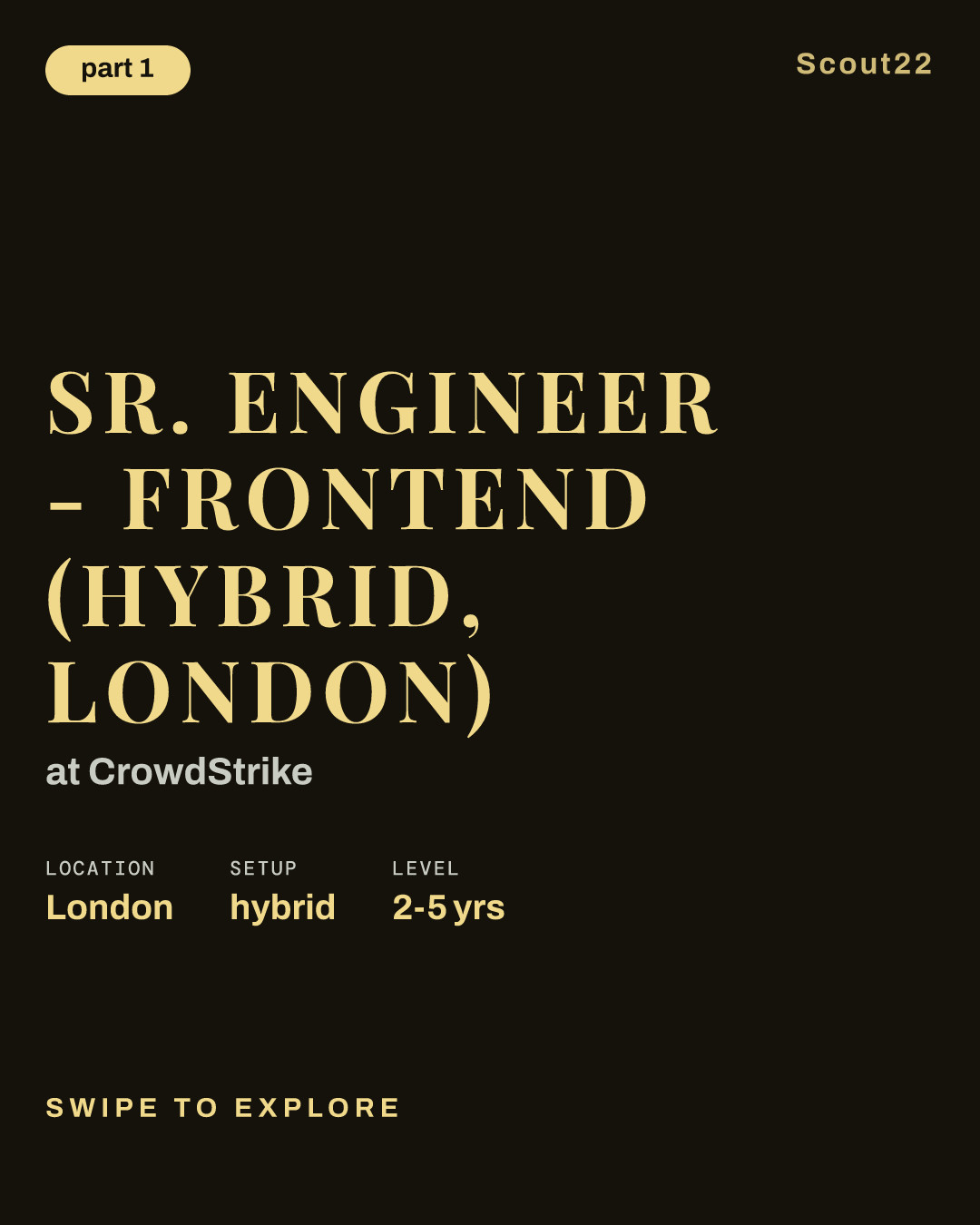 Sr. Engineer - Frontend (Hybrid, London) at CrowdStrike