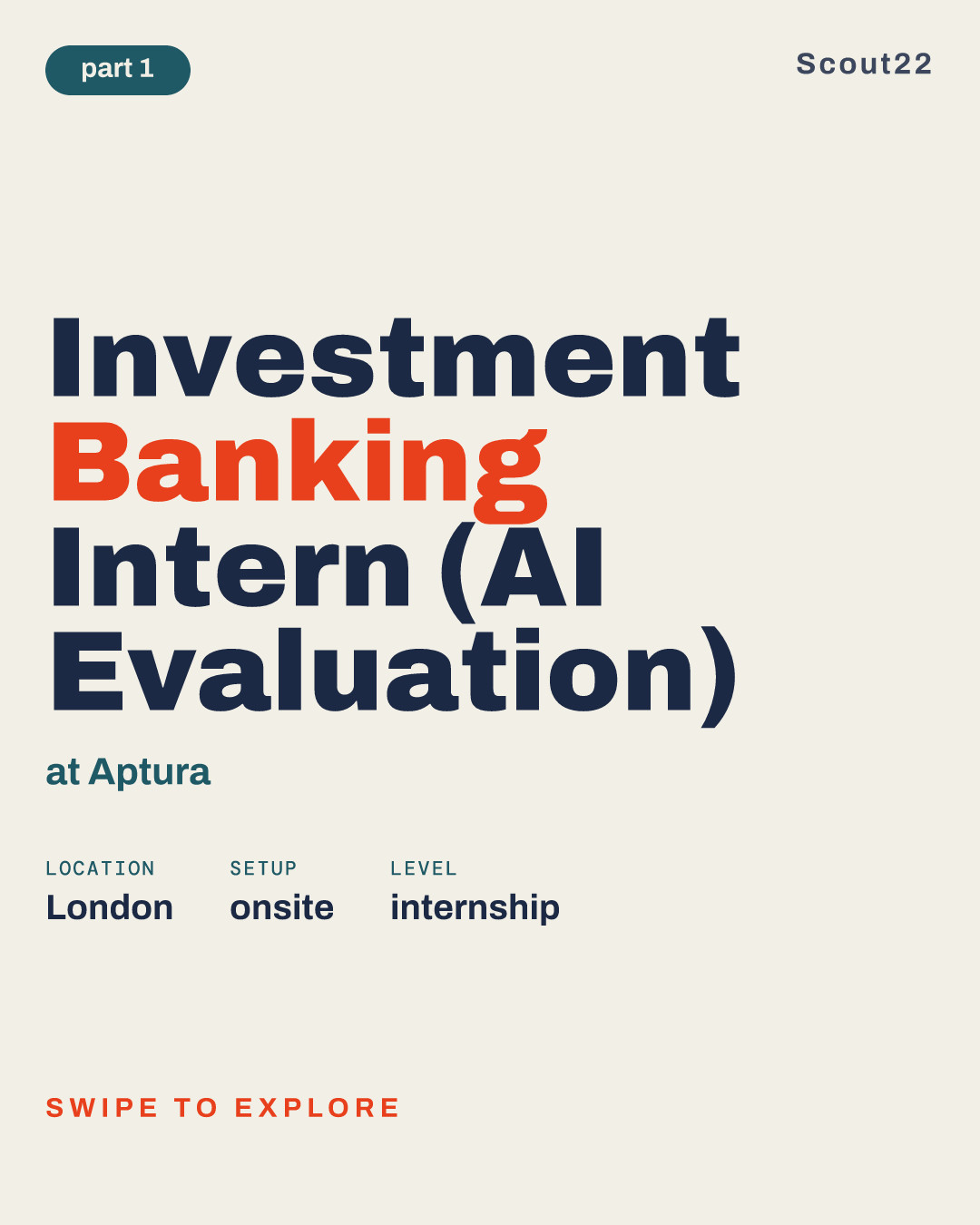Investment Banking Intern (AI Evaluation) at Aptura