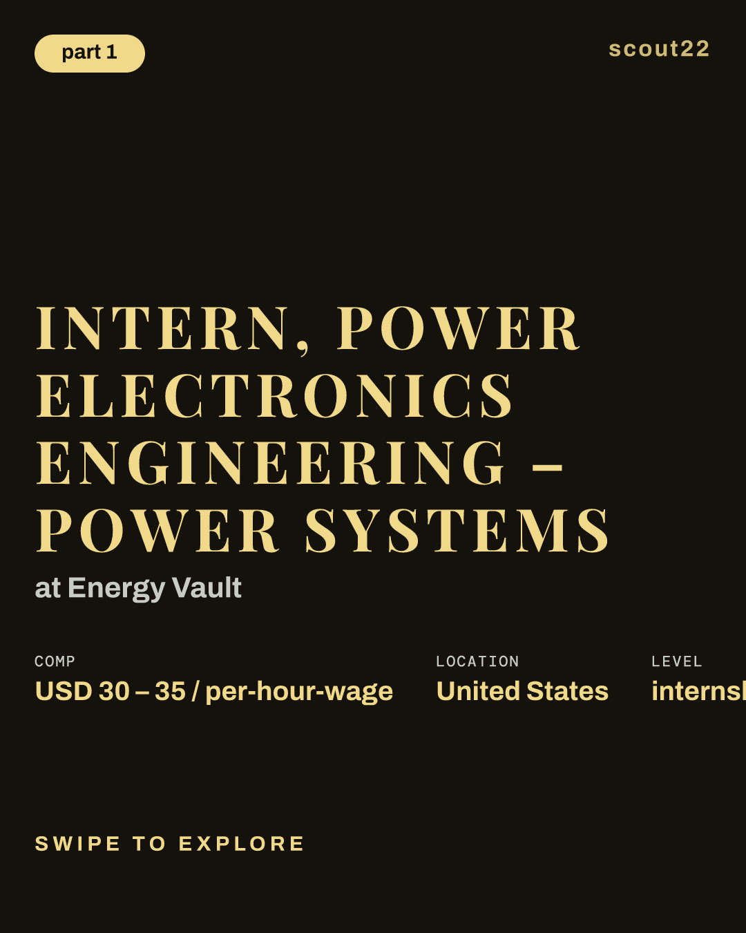 Intern, Power Electronics Engineering – Power Systems at Energy Vault