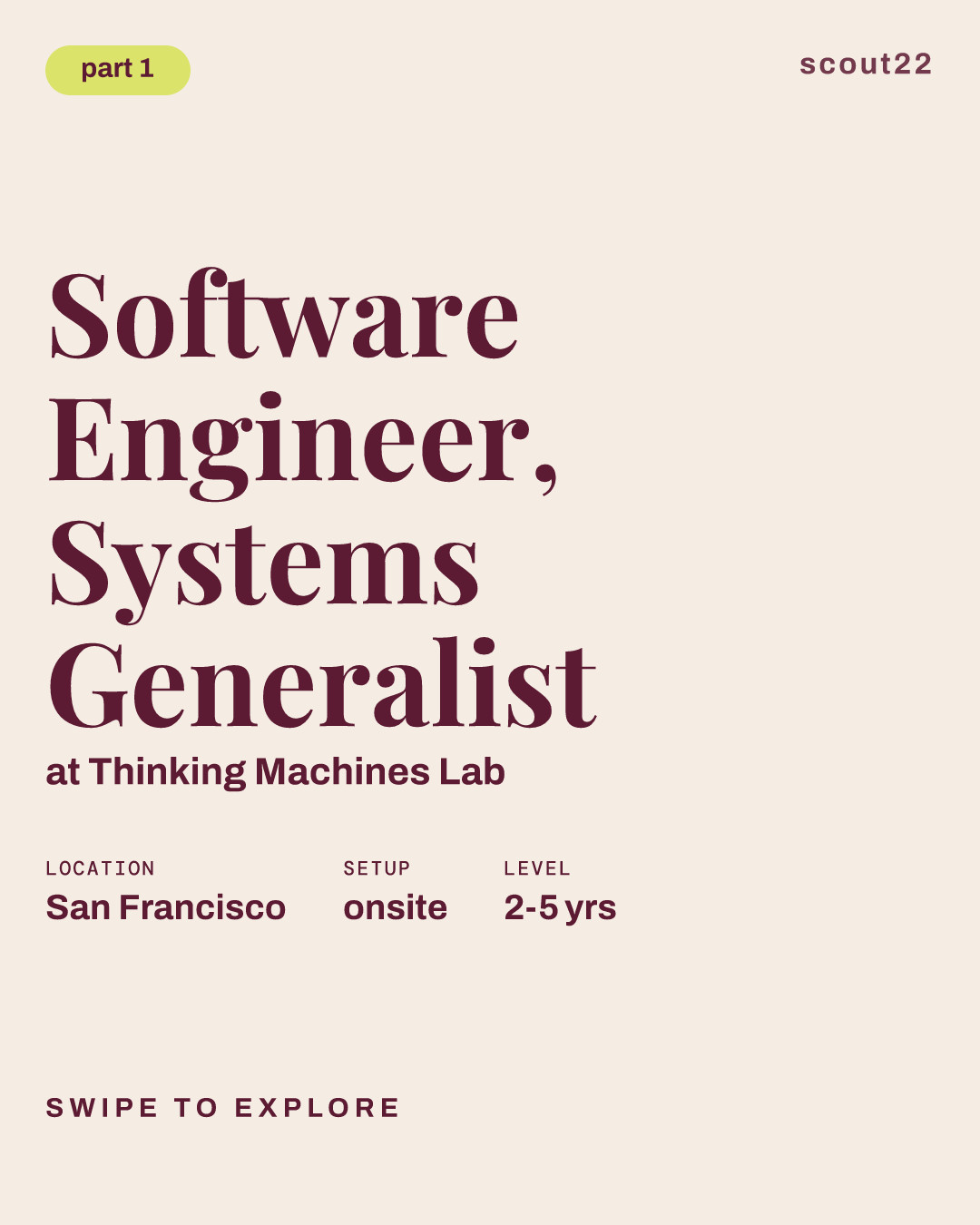 Software Engineer, Systems Generalist at Thinking Machines Lab