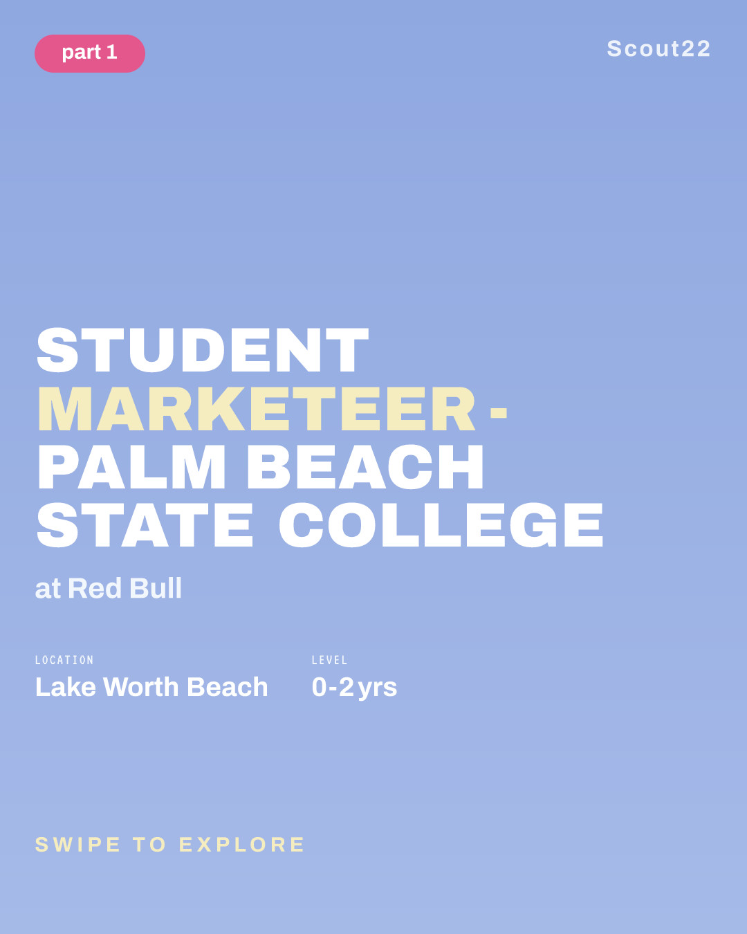 Student Marketeer - Palm Beach State College at Red Bull