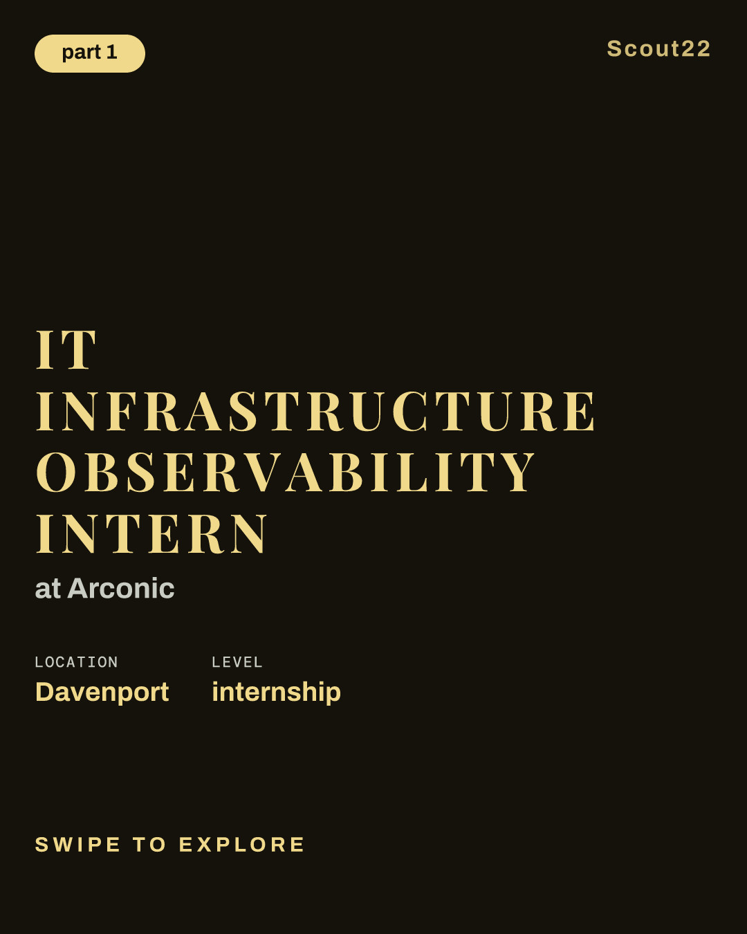 IT Infrastructure Observability Intern at Arconic