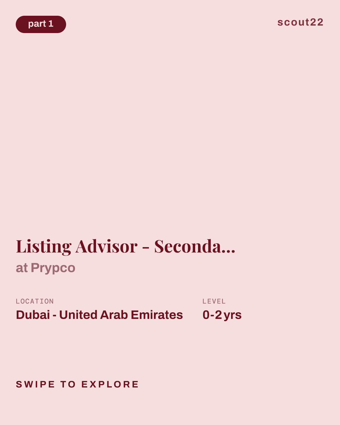 Listing Advisor - Secondary Real Estate at Prypco
