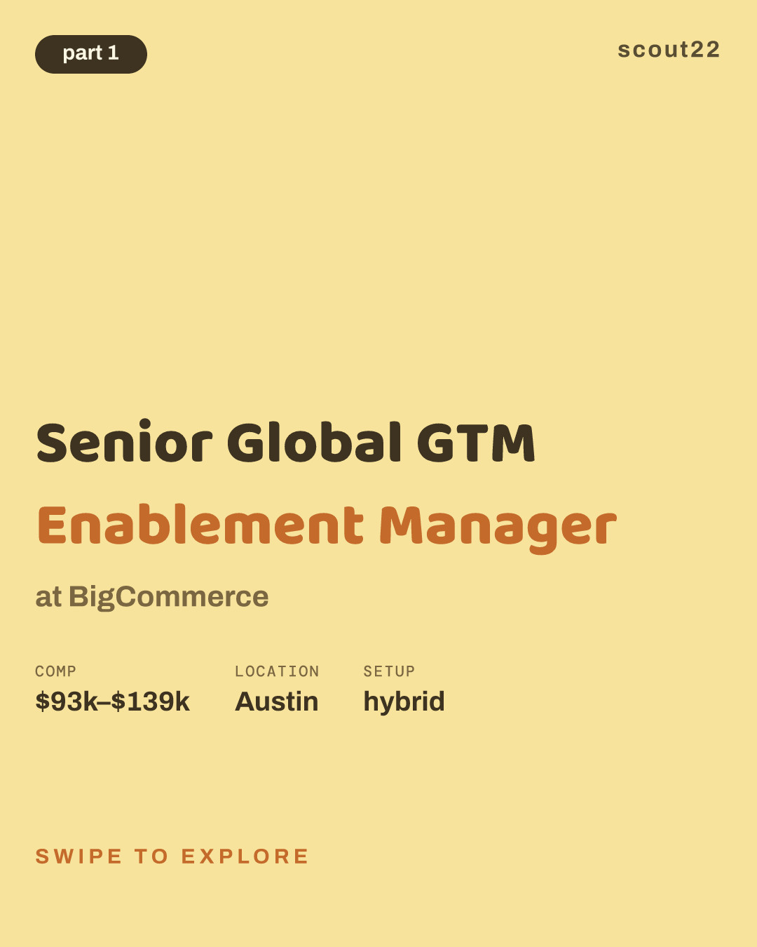 Senior Global GTM Enablement Manager at BigCommerce
