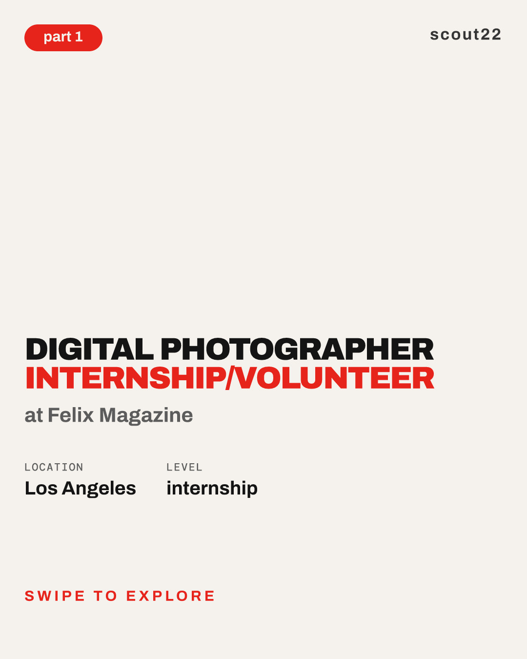 Digital Photographer Internship/Volunteer at Felix Magazine