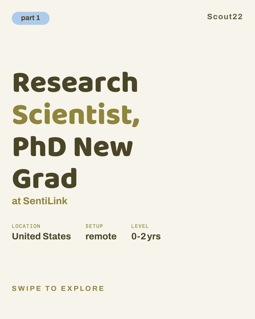Research Scientist, PhD New Grad at SentiLink