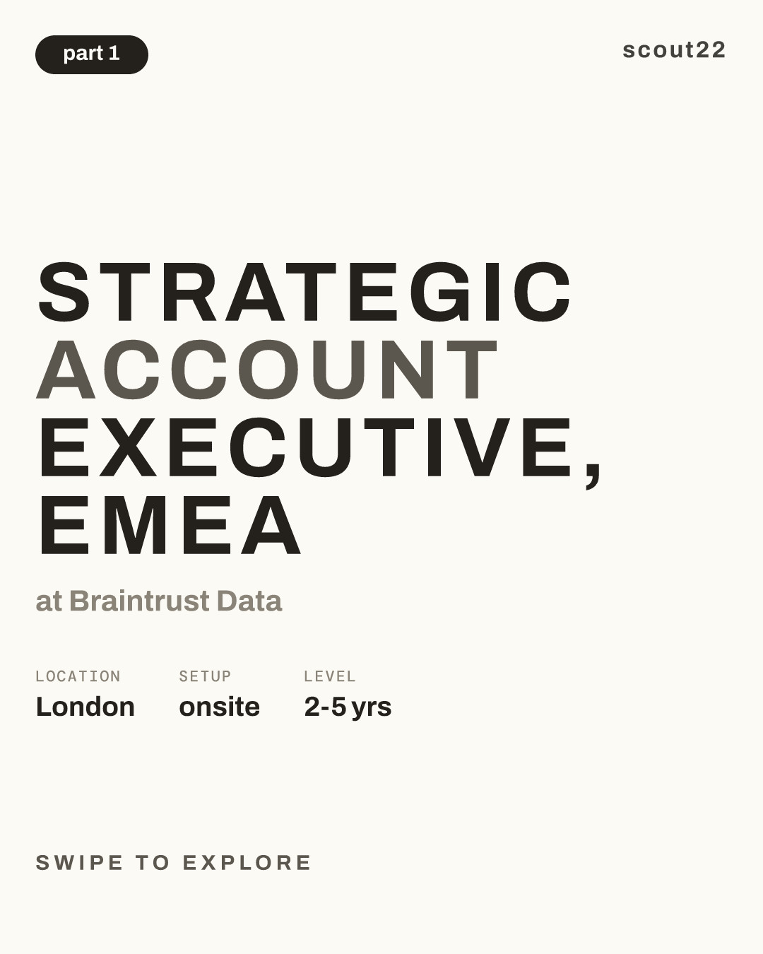 Strategic Account Executive, EMEA at Braintrust Data
