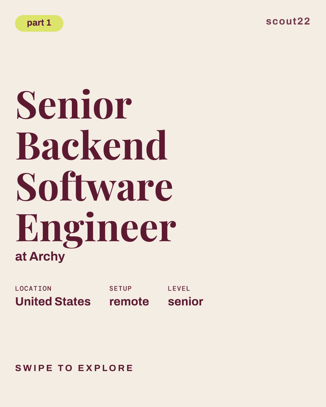 Senior Backend Software Engineer at Archy