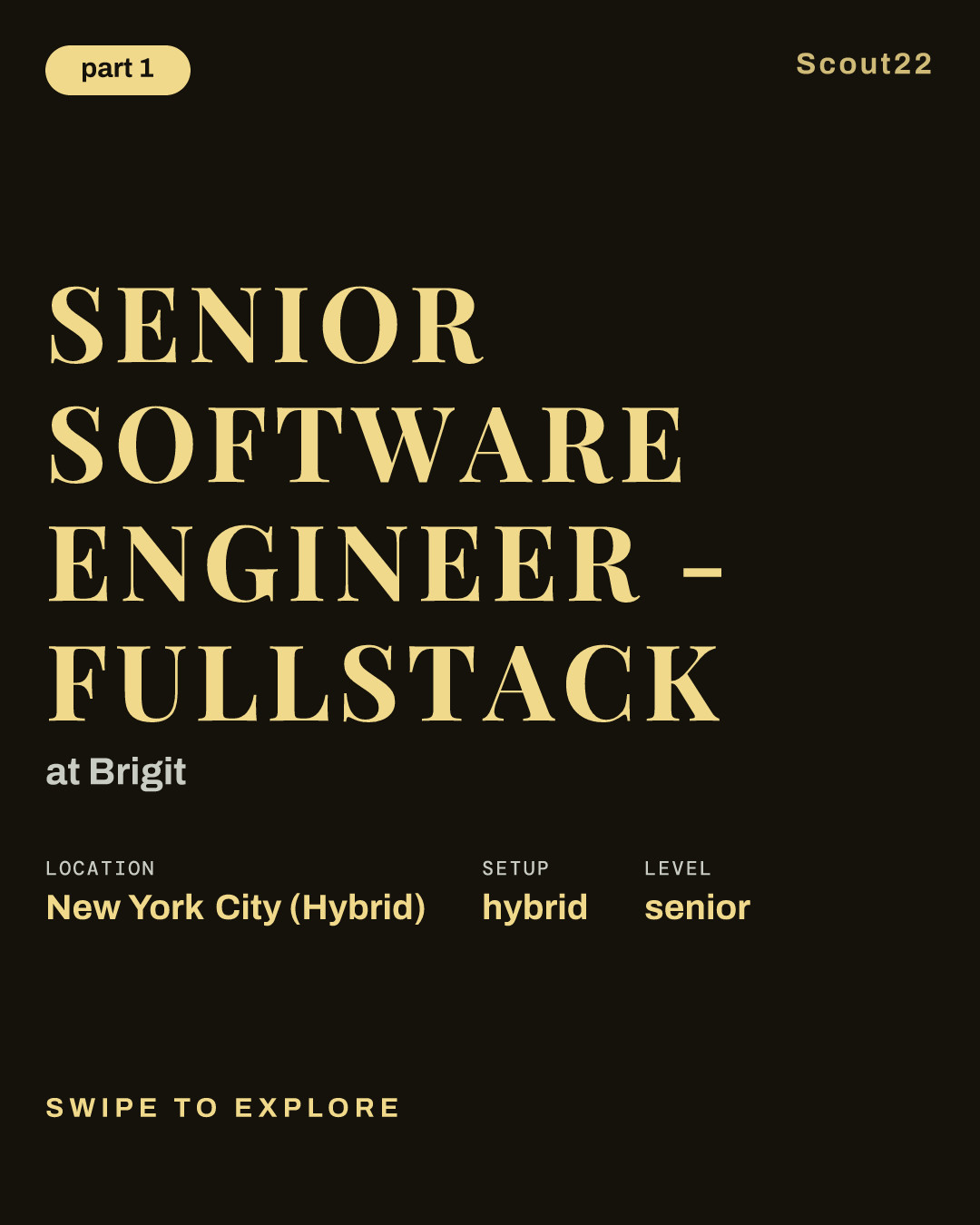 Senior Software Engineer - Fullstack at Brigit