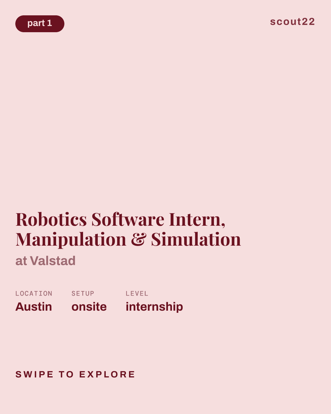 Robotics Software Intern, Manipulation & Simulation at Valstad