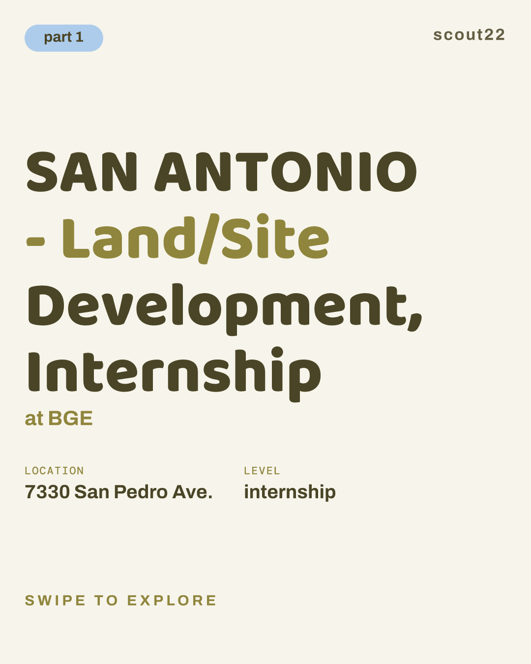 SAN ANTONIO - Land/Site Development, Internship at BGE