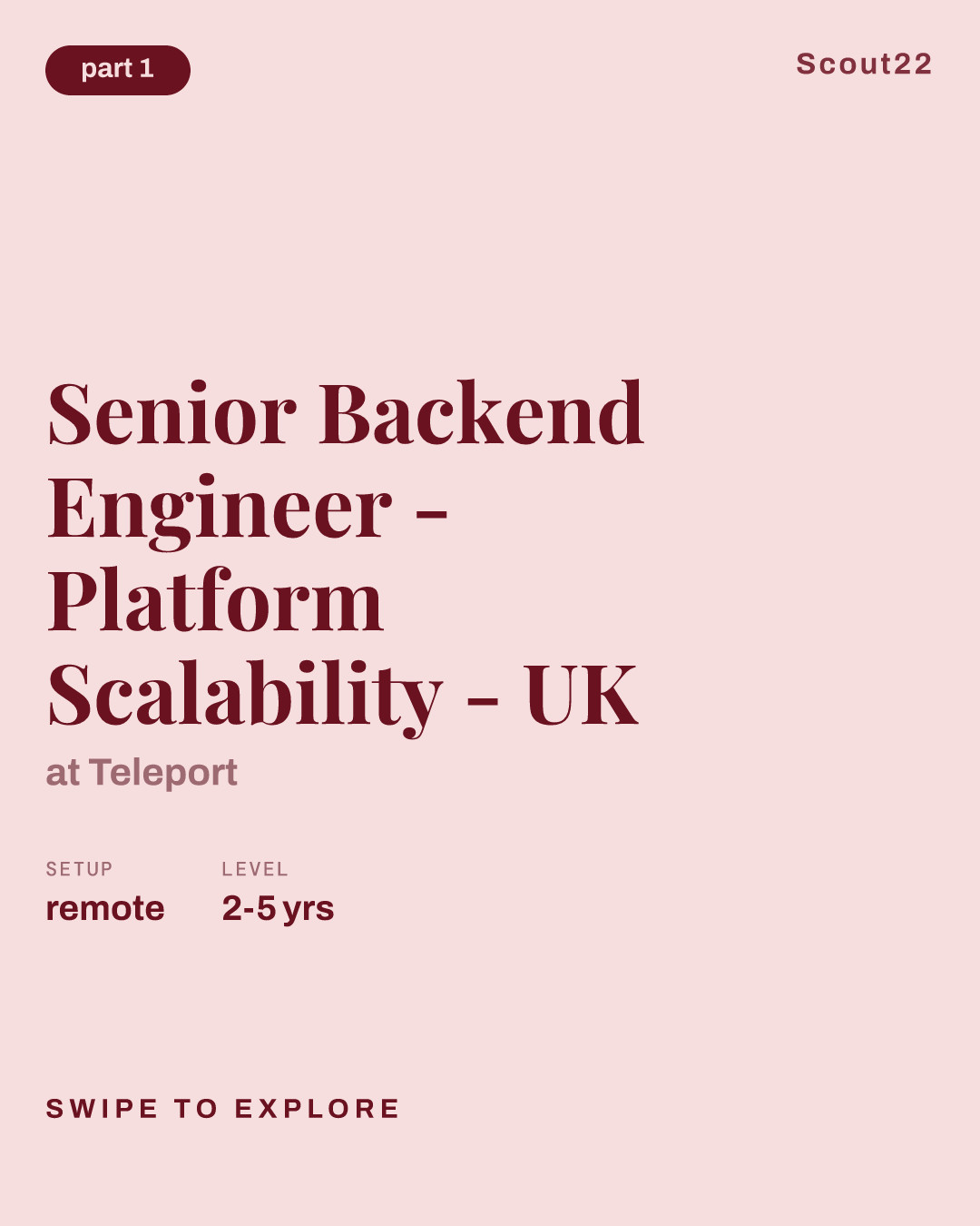 Senior Backend Engineer - Platform Scalability - UK at Teleport