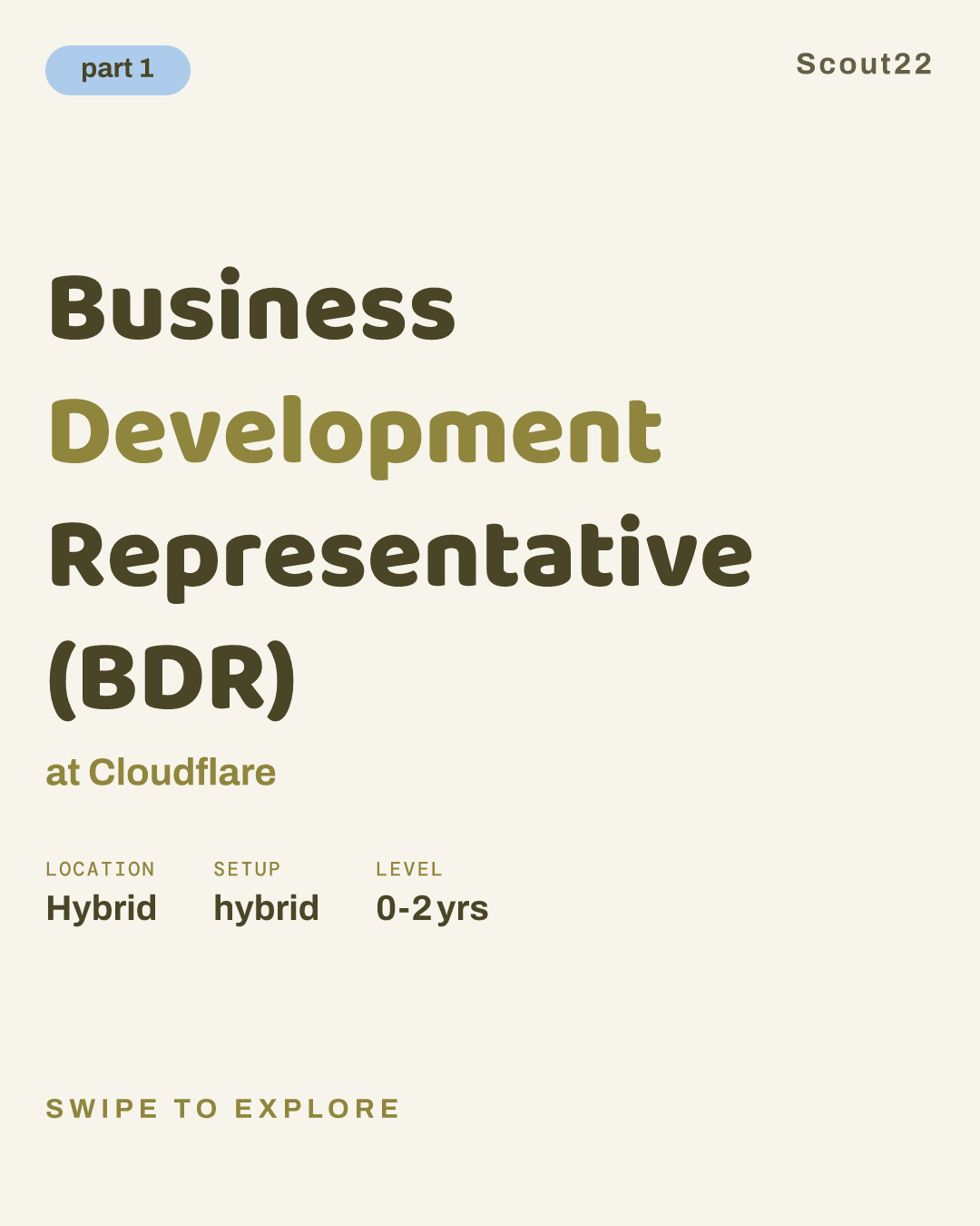 Business Development Representative (BDR) at Cloudflare