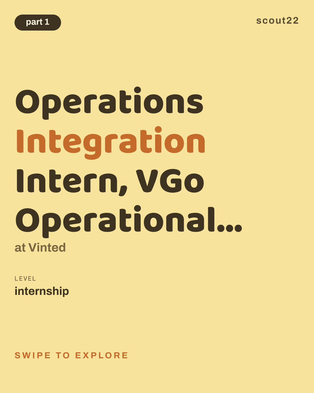 Operations Integration Intern, VGo Operational Development & Excellence at Vinted