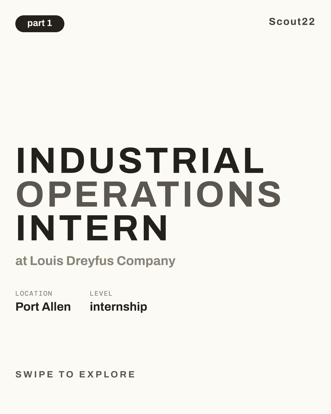 Industrial Operations Intern at Louis Dreyfus Company