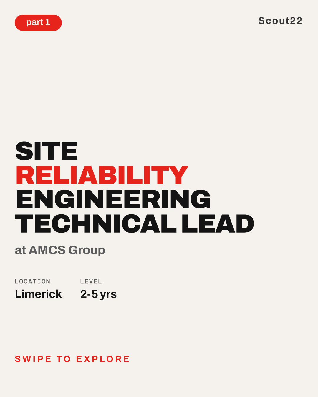 Site Reliability Engineering Technical Lead at AMCS Group