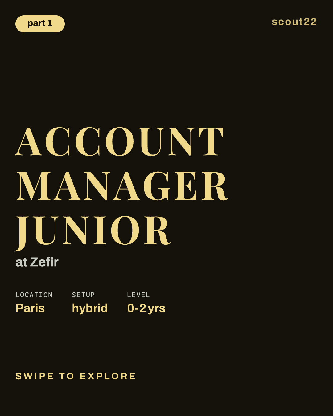 Account Manager Junior at Zefir