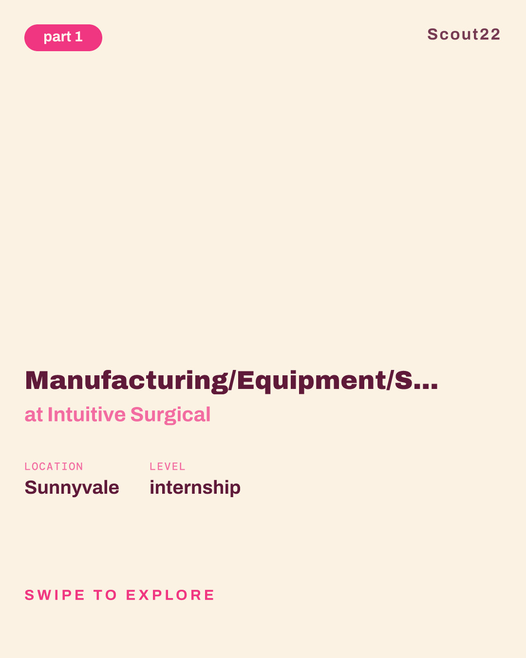 Manufacturing/Equipment/Supplier Engineering Intern (Mechanical or Biomedical Engineering Majors) at Intuitive Surgical