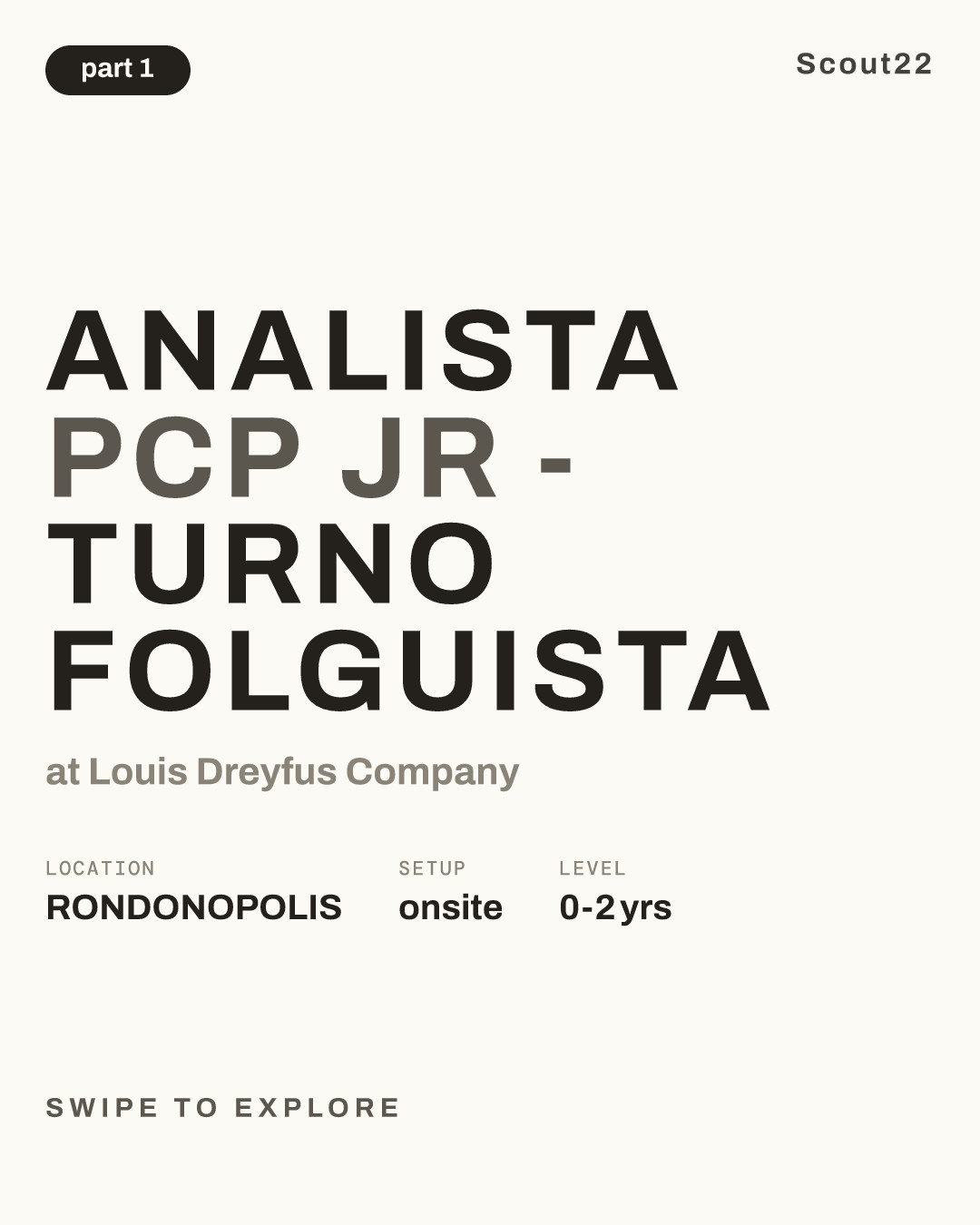 ANALISTA PCP JR - TURNO FOLGUISTA at Louis Dreyfus Company