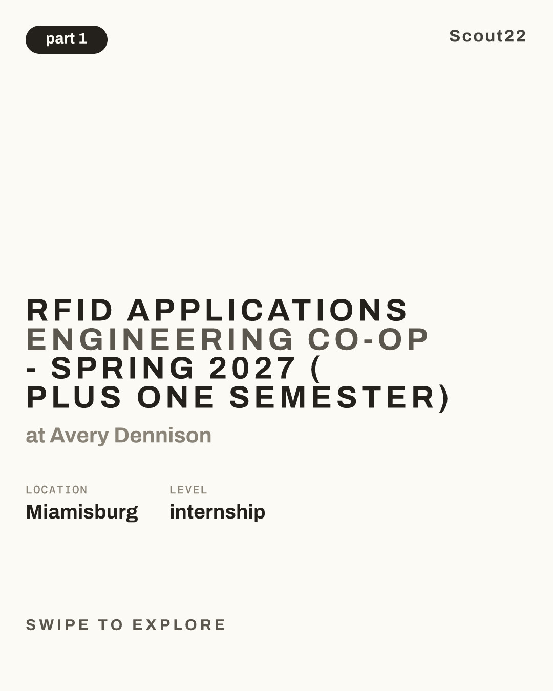 RFID Applications Engineering Co-op - Spring 2027 ( plus one semester) at Avery Dennison