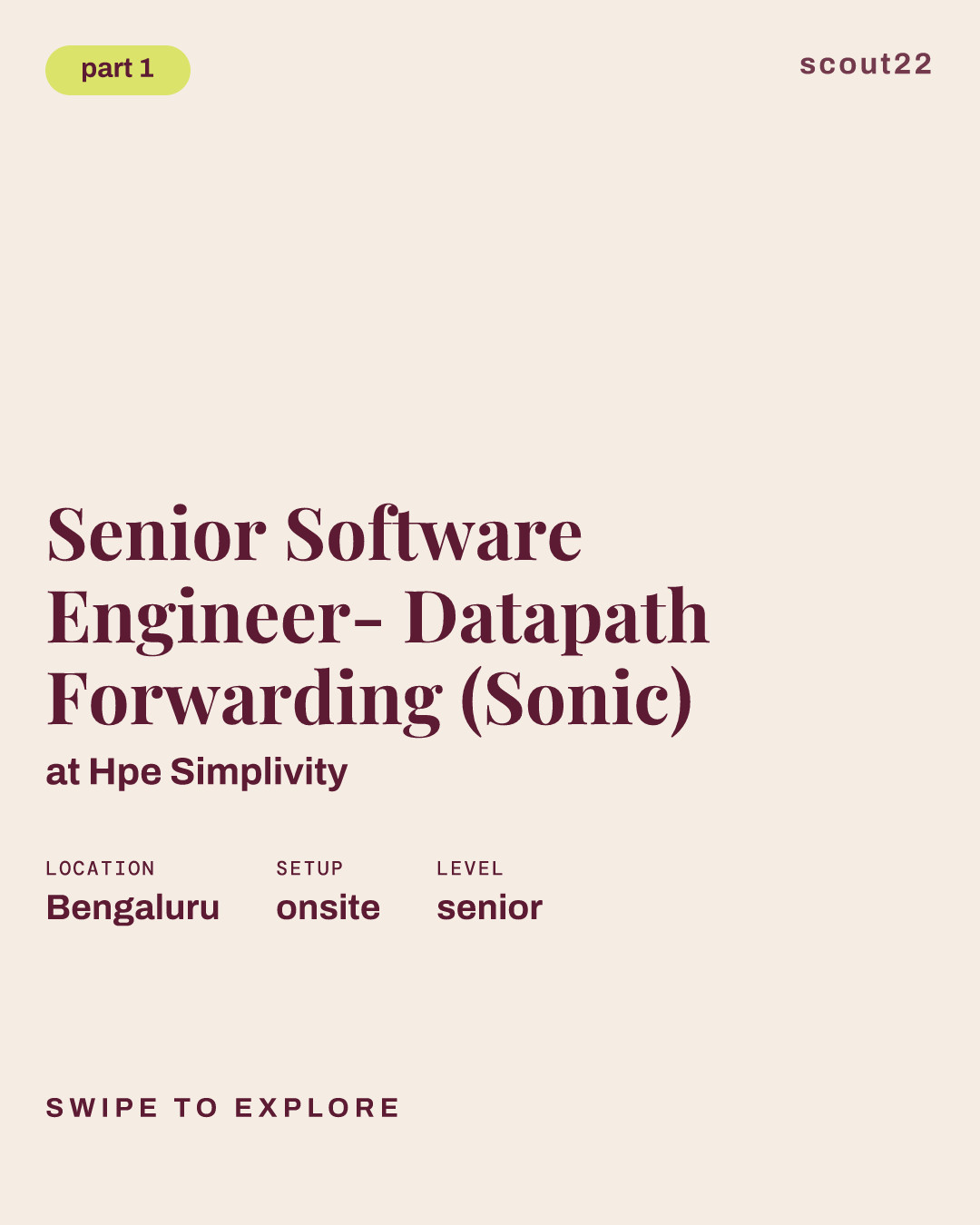Senior Software Engineer- Datapath Forwarding (Sonic) at Hpe Simplivity