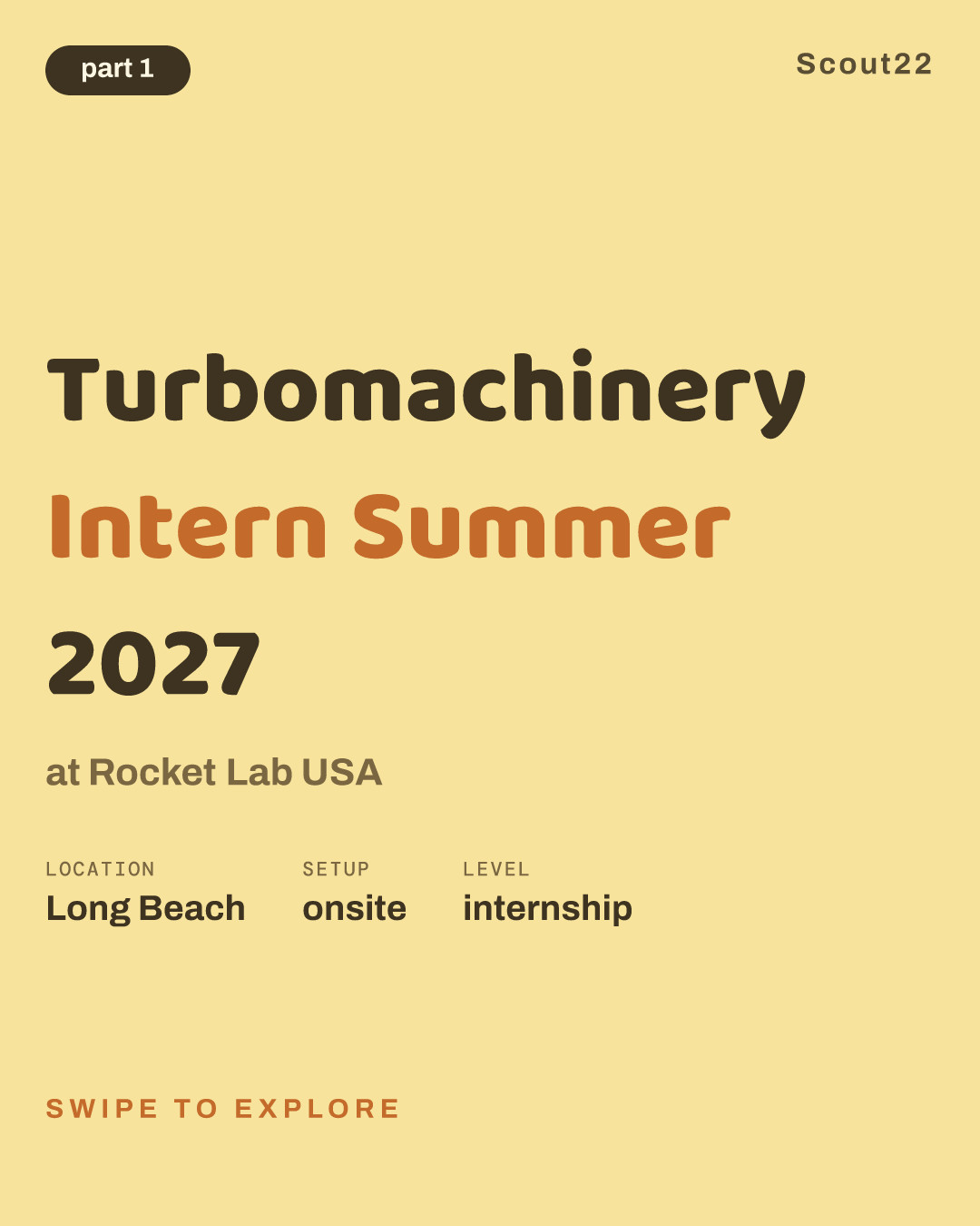 Turbomachinery Intern Summer 2027 at Rocket Lab USA