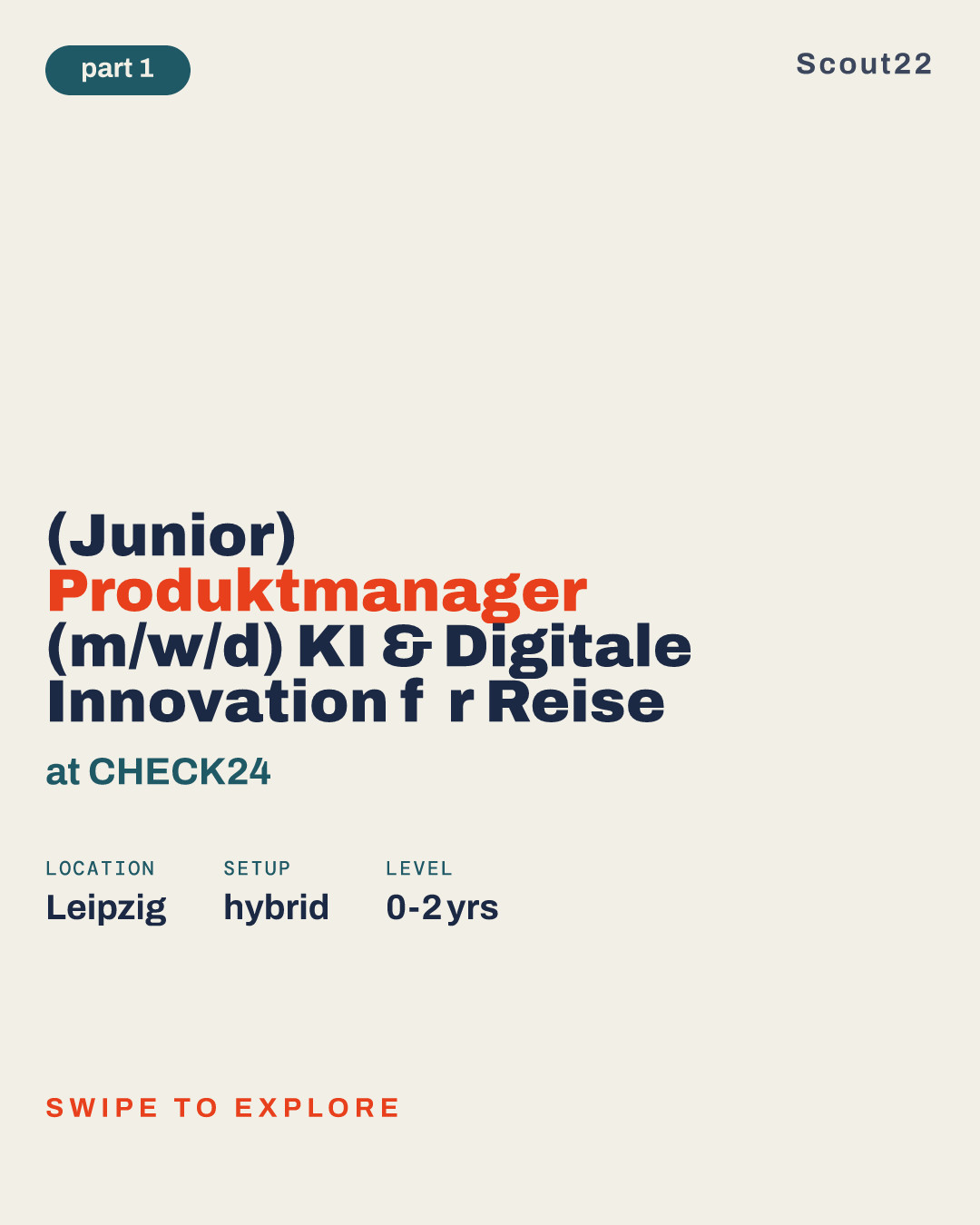 (Junior) Produktmanager (m/w/d) KI & Digitale Innovation für Reise at CHECK24