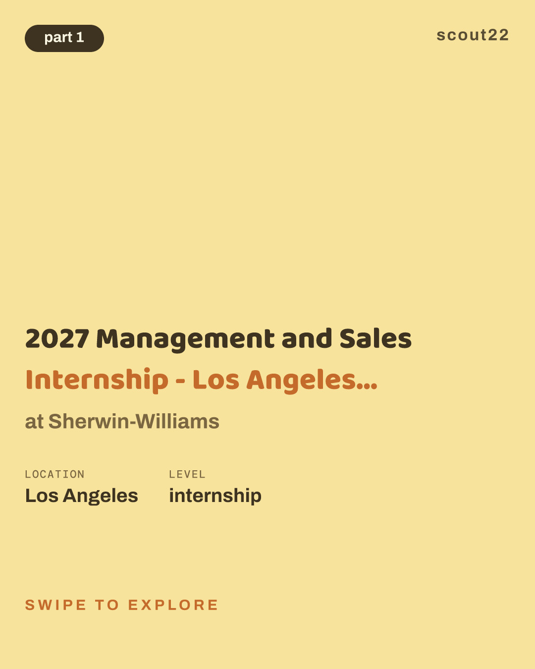2027 Management and Sales Internship - Los Angeles District at Sherwin-Williams