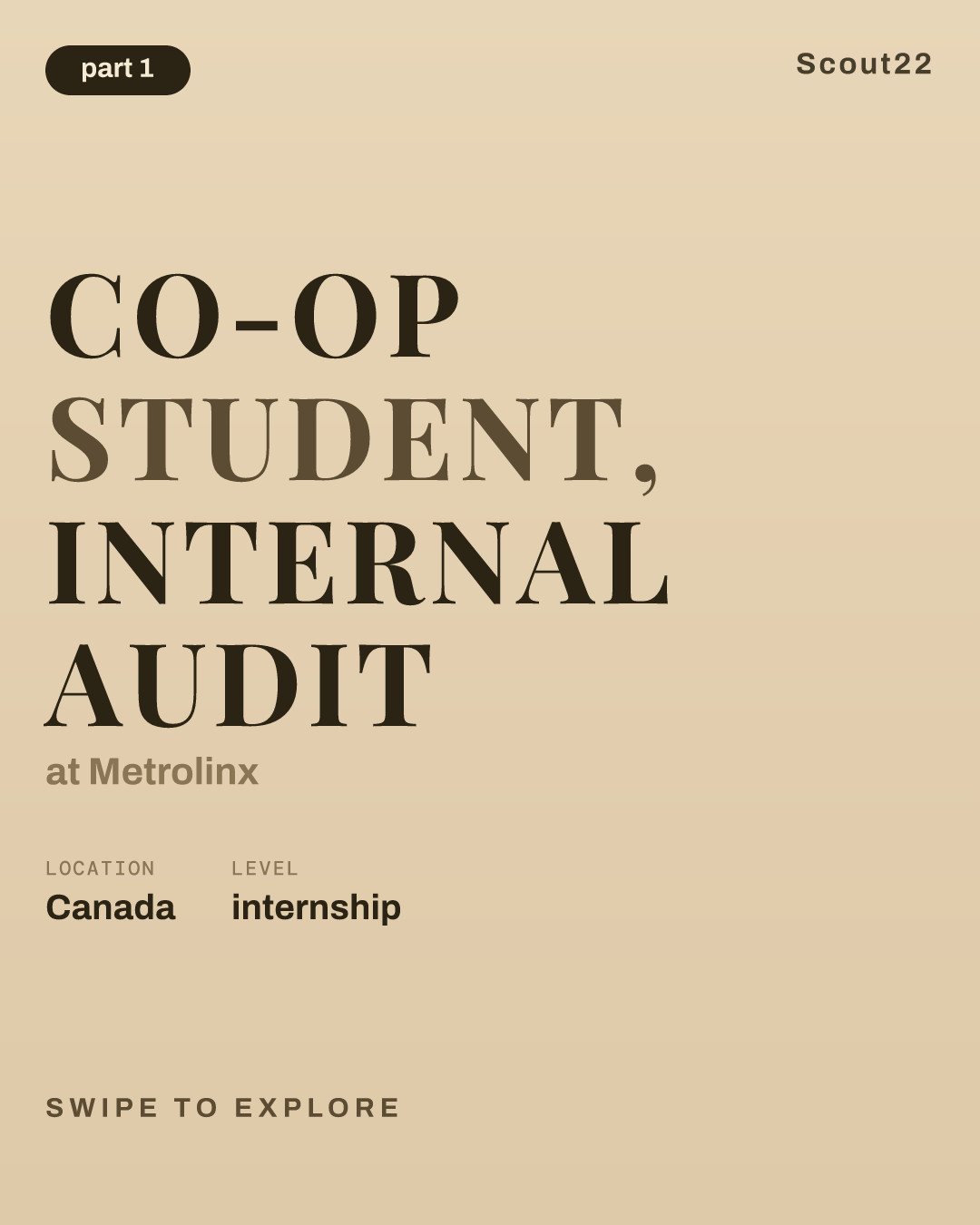 Co-op Student, Internal Audit at Metrolinx