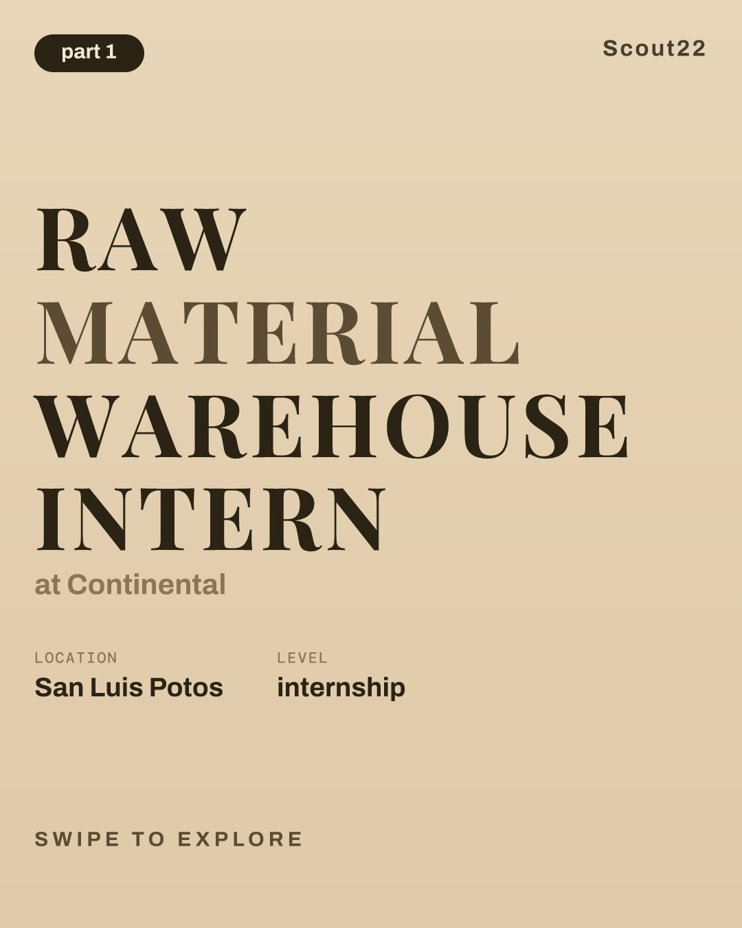 Raw material warehouse intern at Continental