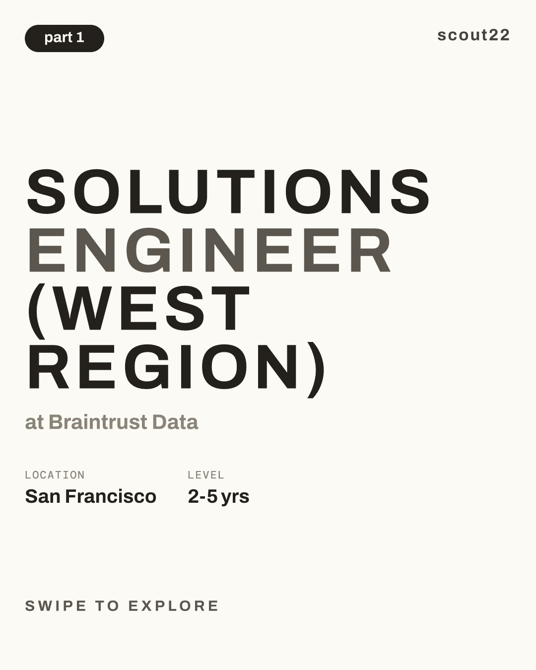 Solutions Engineer (West Region) at Braintrust Data